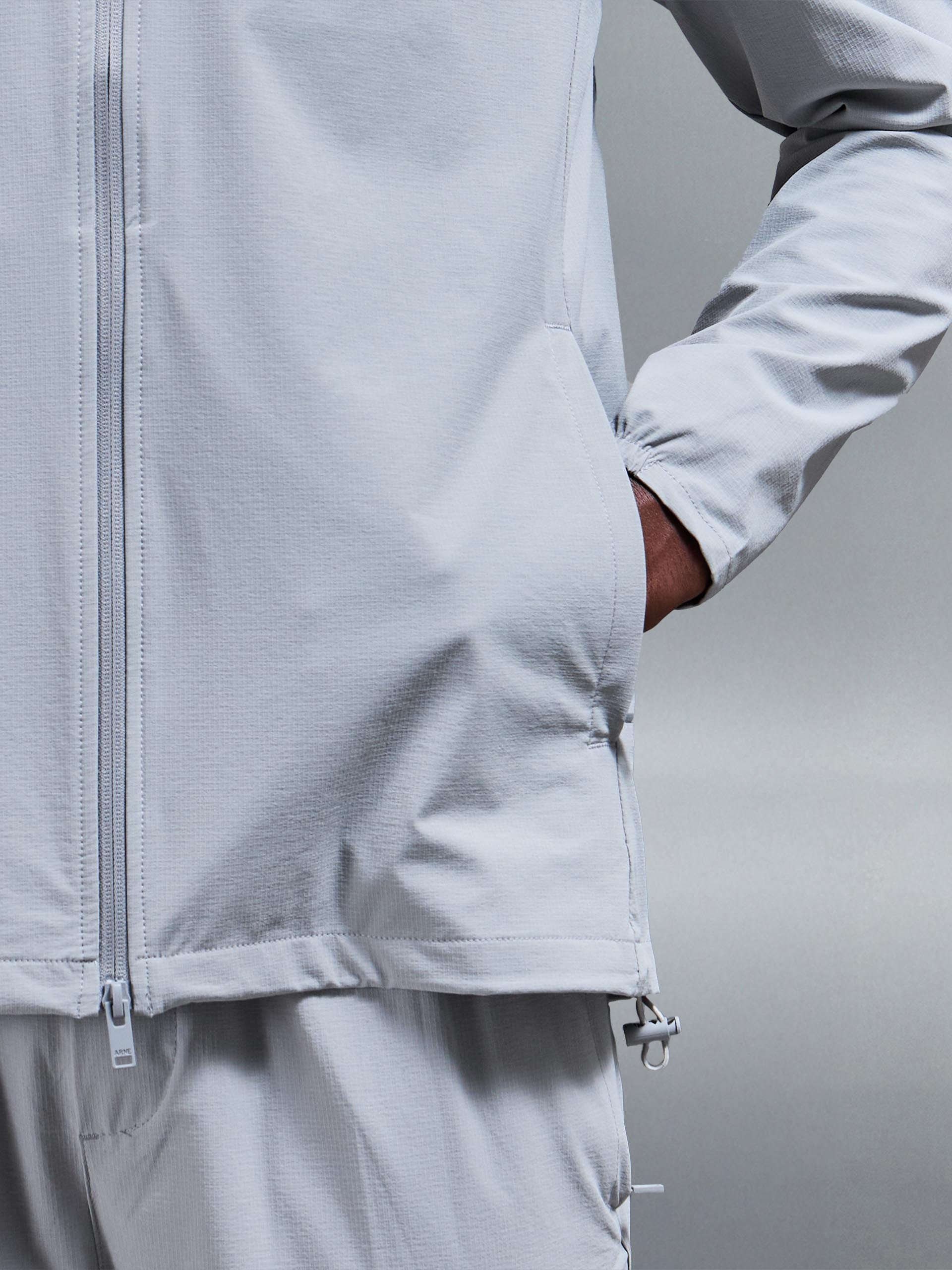 Active Technical Windbreaker in Mid Grey