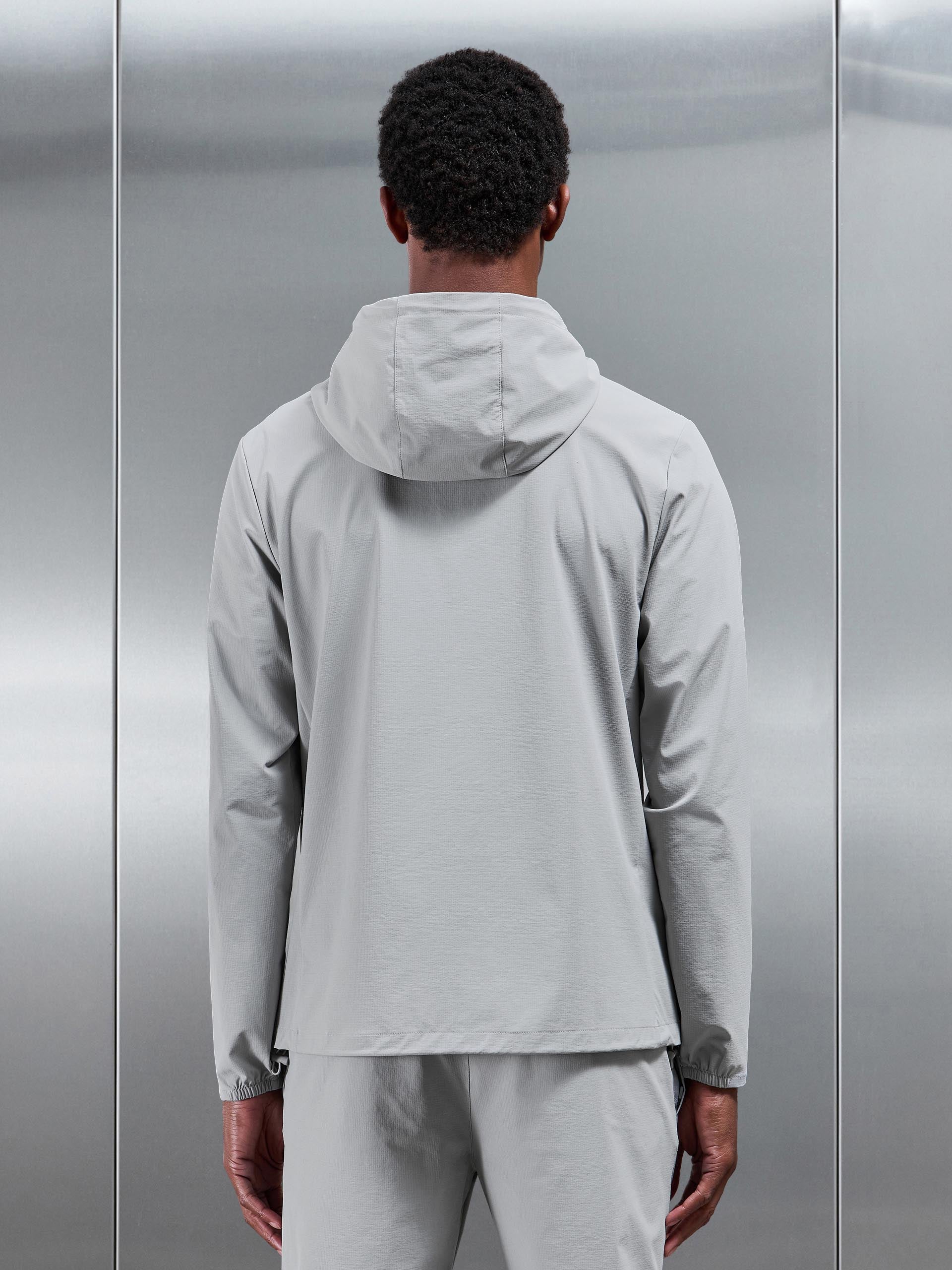 Active Technical Windbreaker in Mid Grey