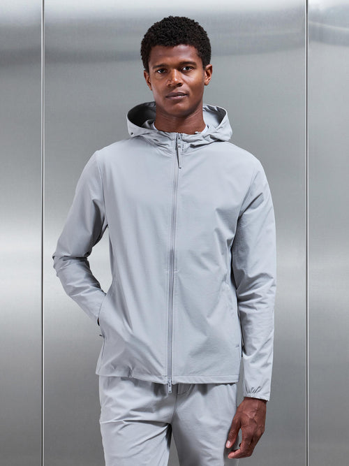 Active Technical Windbreaker in Mid Grey