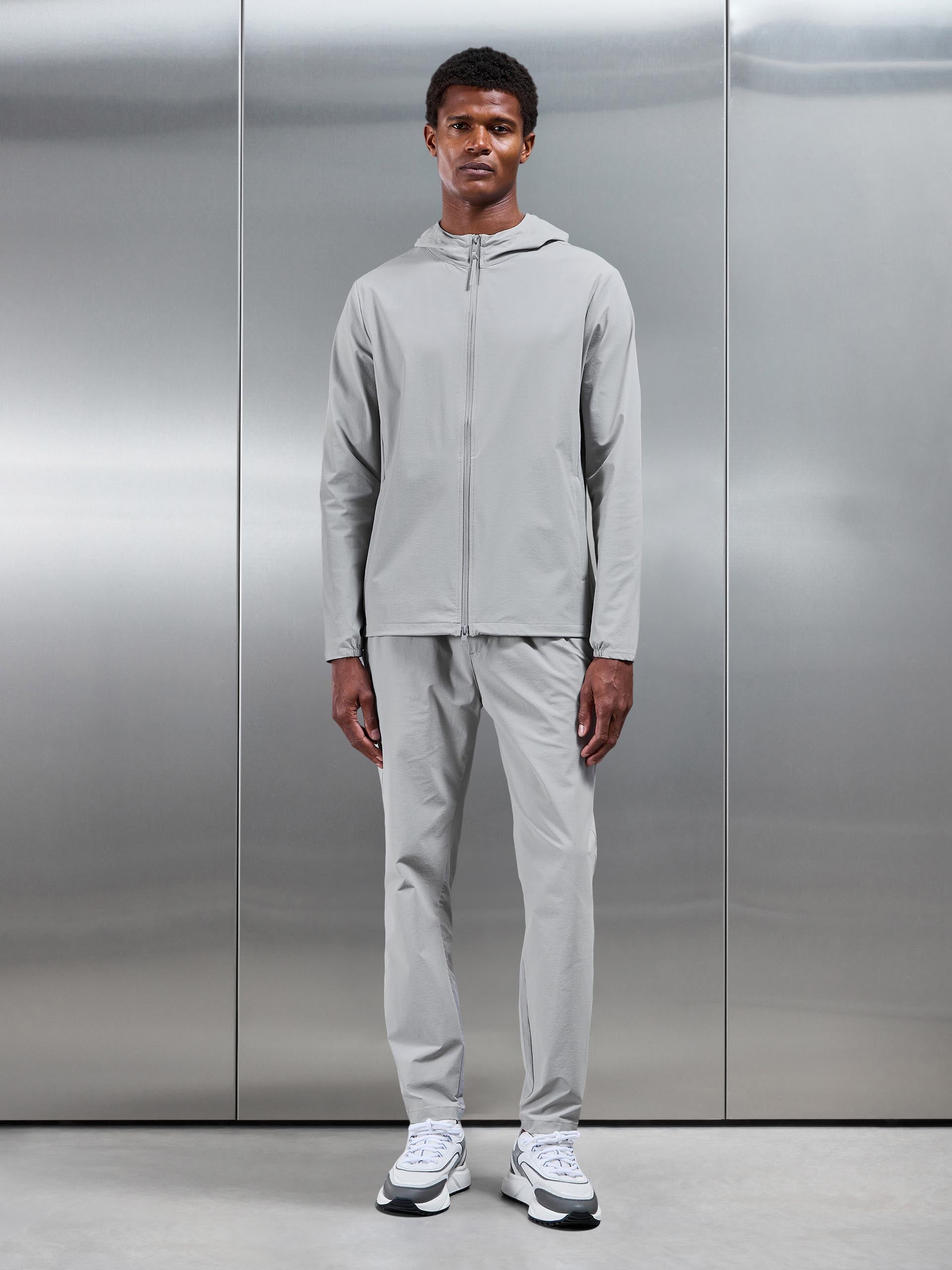 Active Technical Windbreaker in Mid Grey