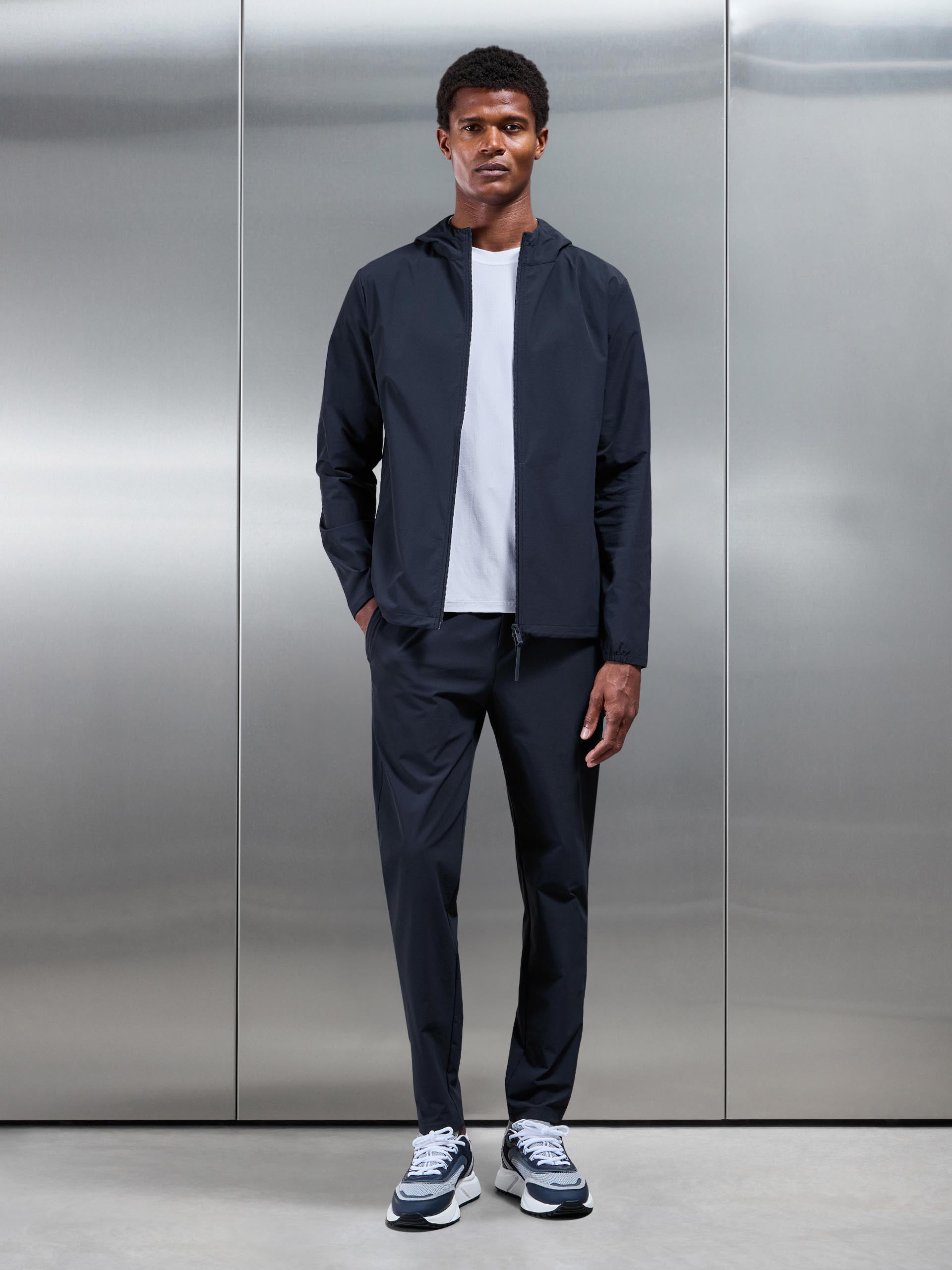 Active Technical Windbreaker in Navy