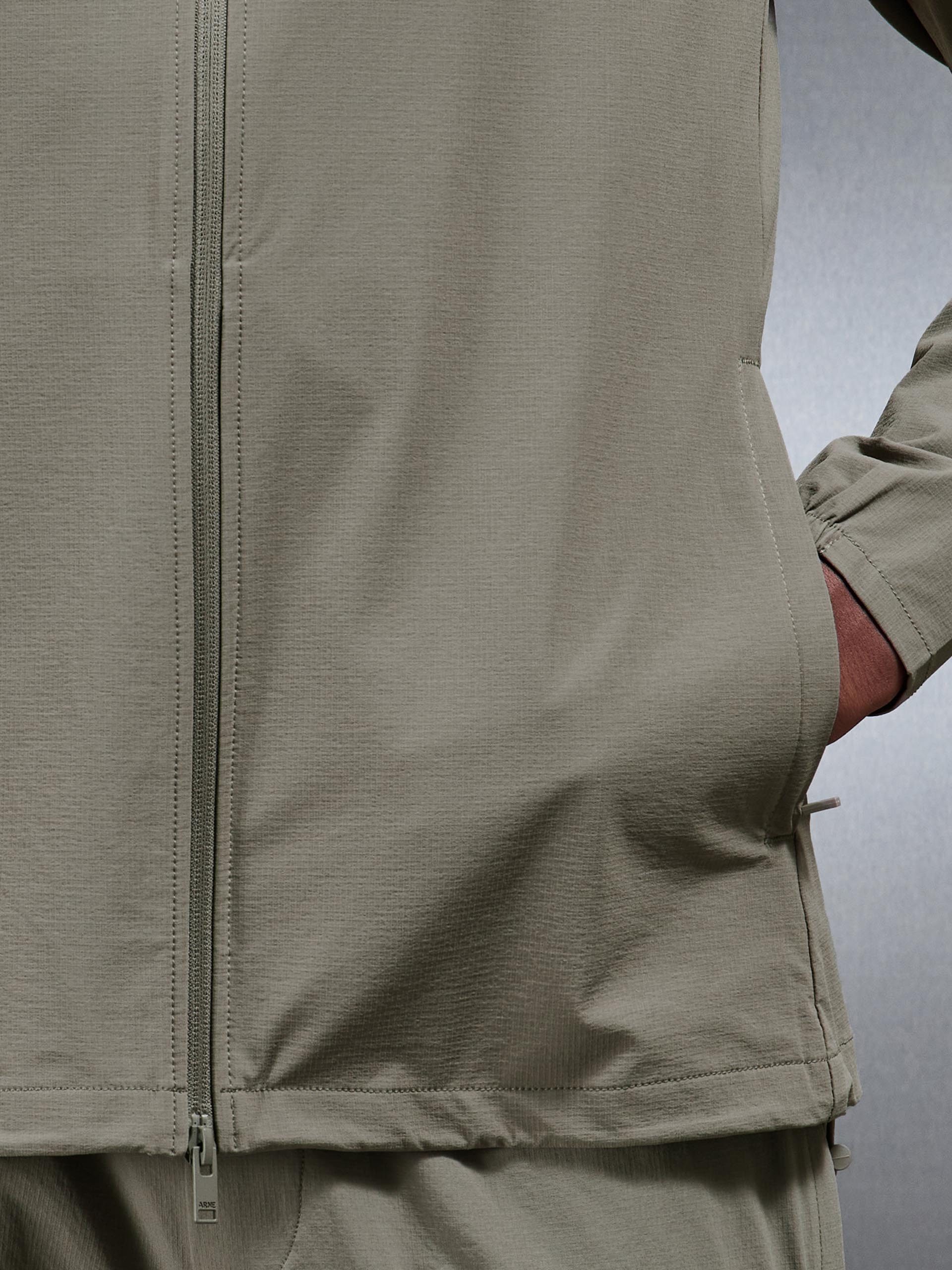 Active Technical Windbreaker in Olive