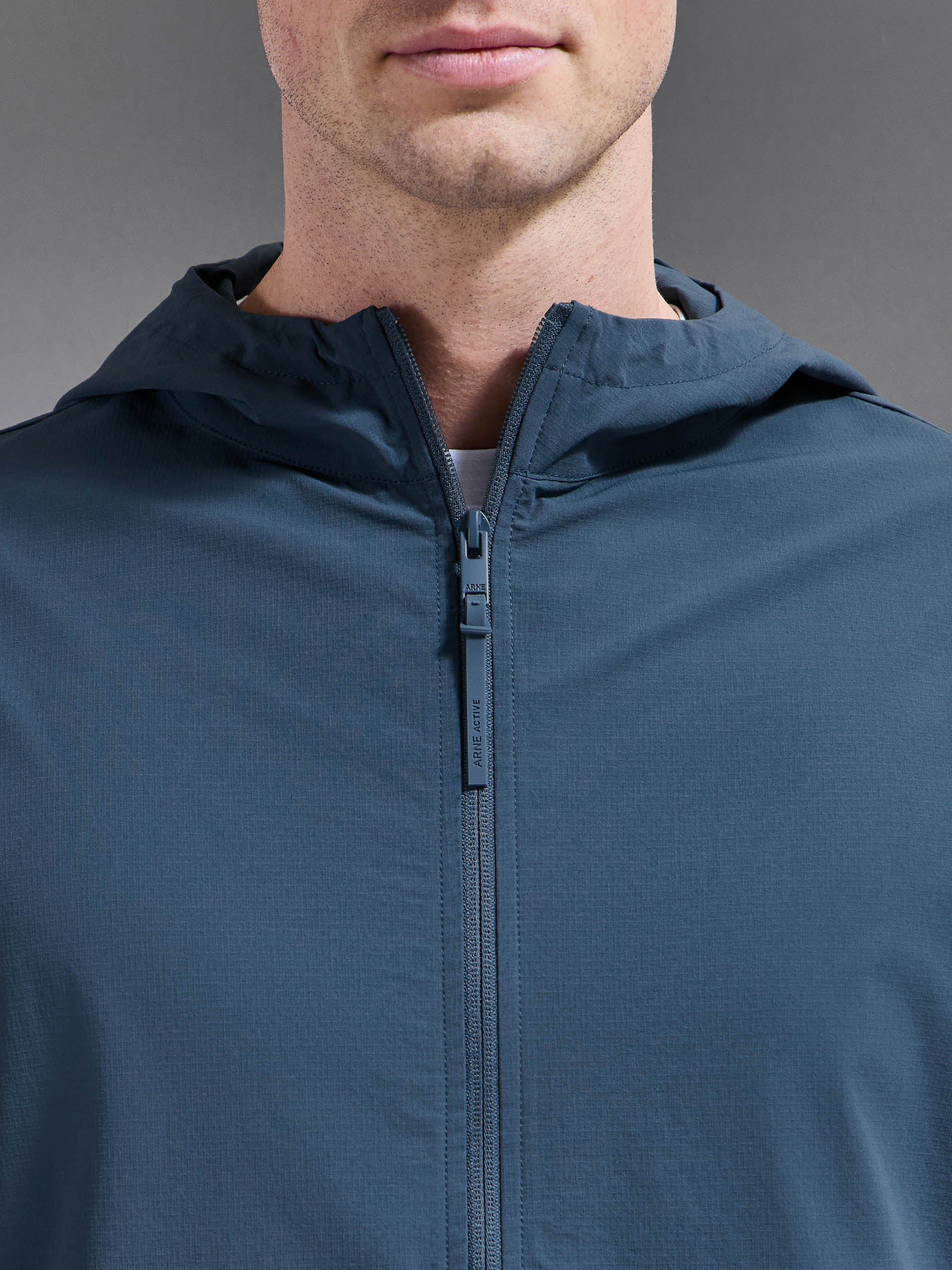 Active Technical Windbreaker in Steel Blue