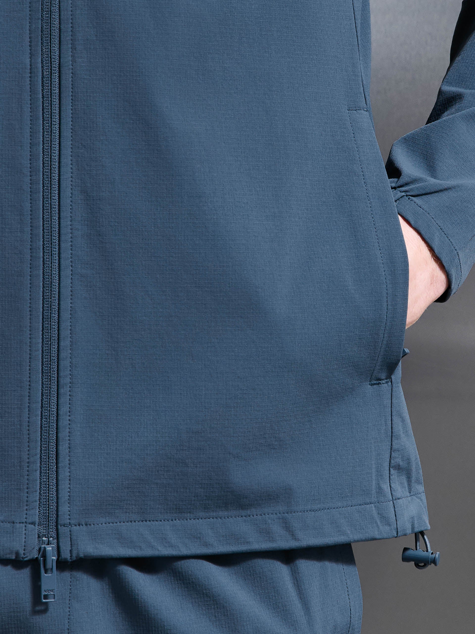 Active Technical Windbreaker in Steel Blue