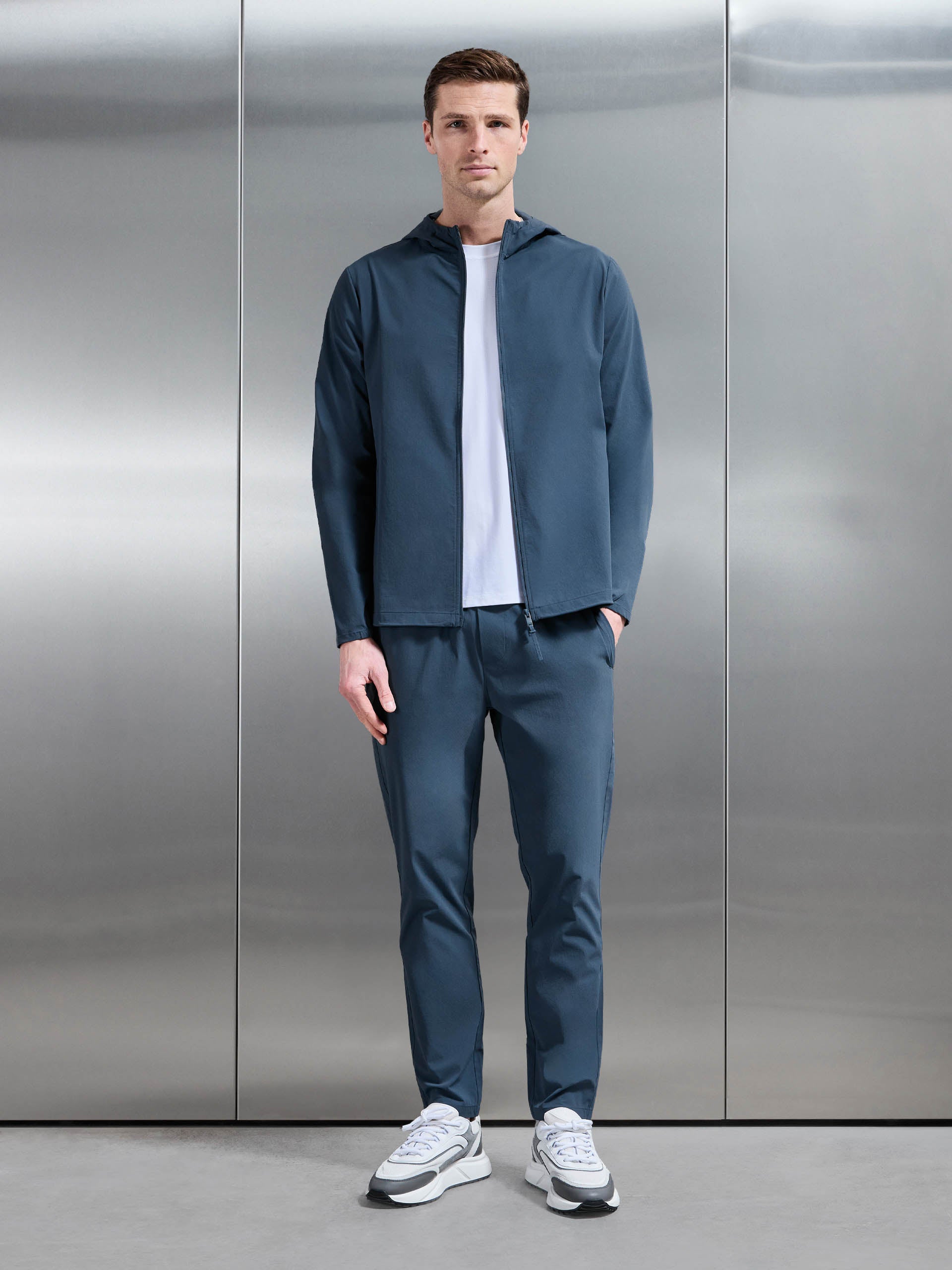 Active Technical Windbreaker in Steel Blue