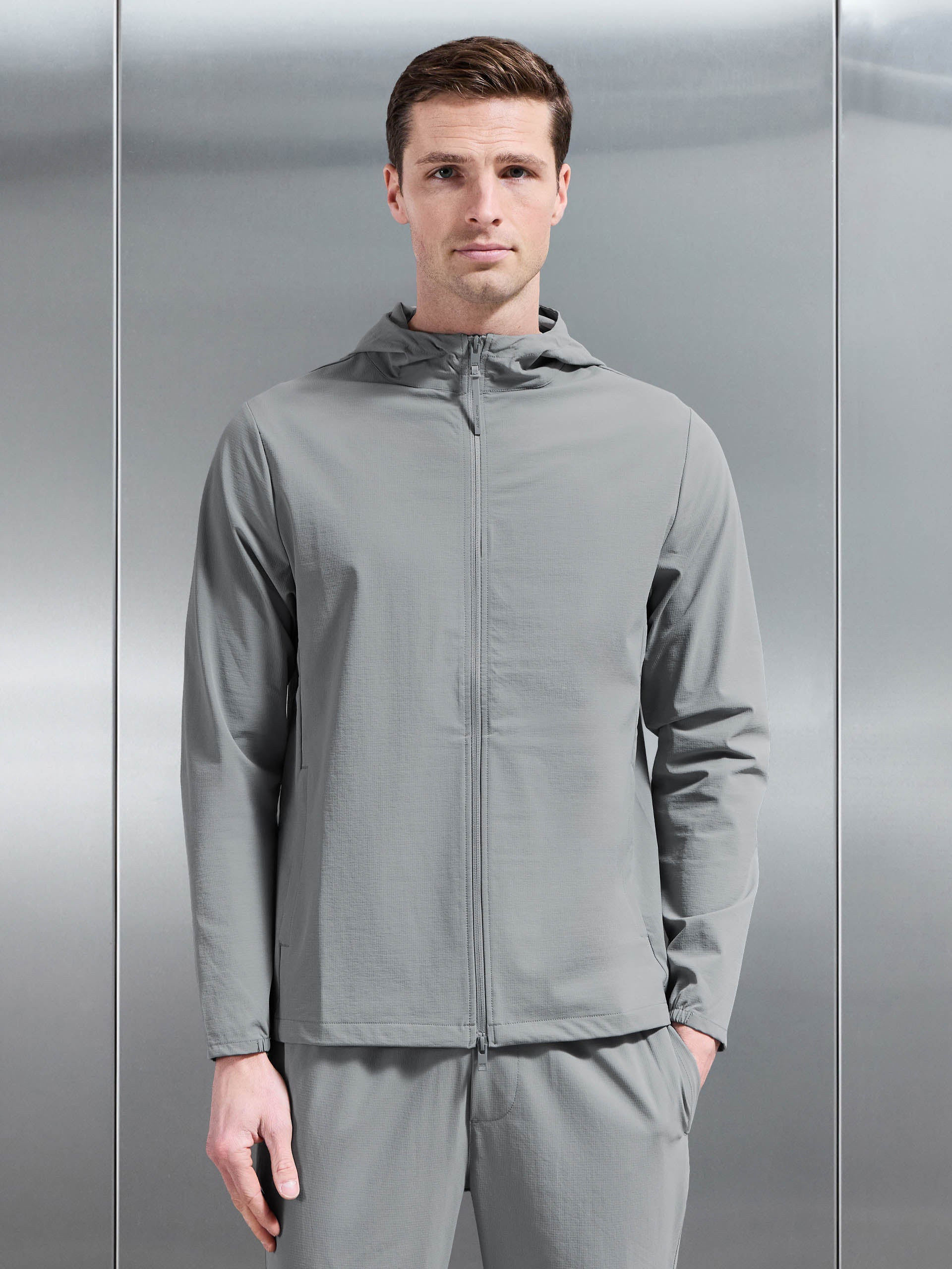 Active Technical Windbreaker in Steel Grey