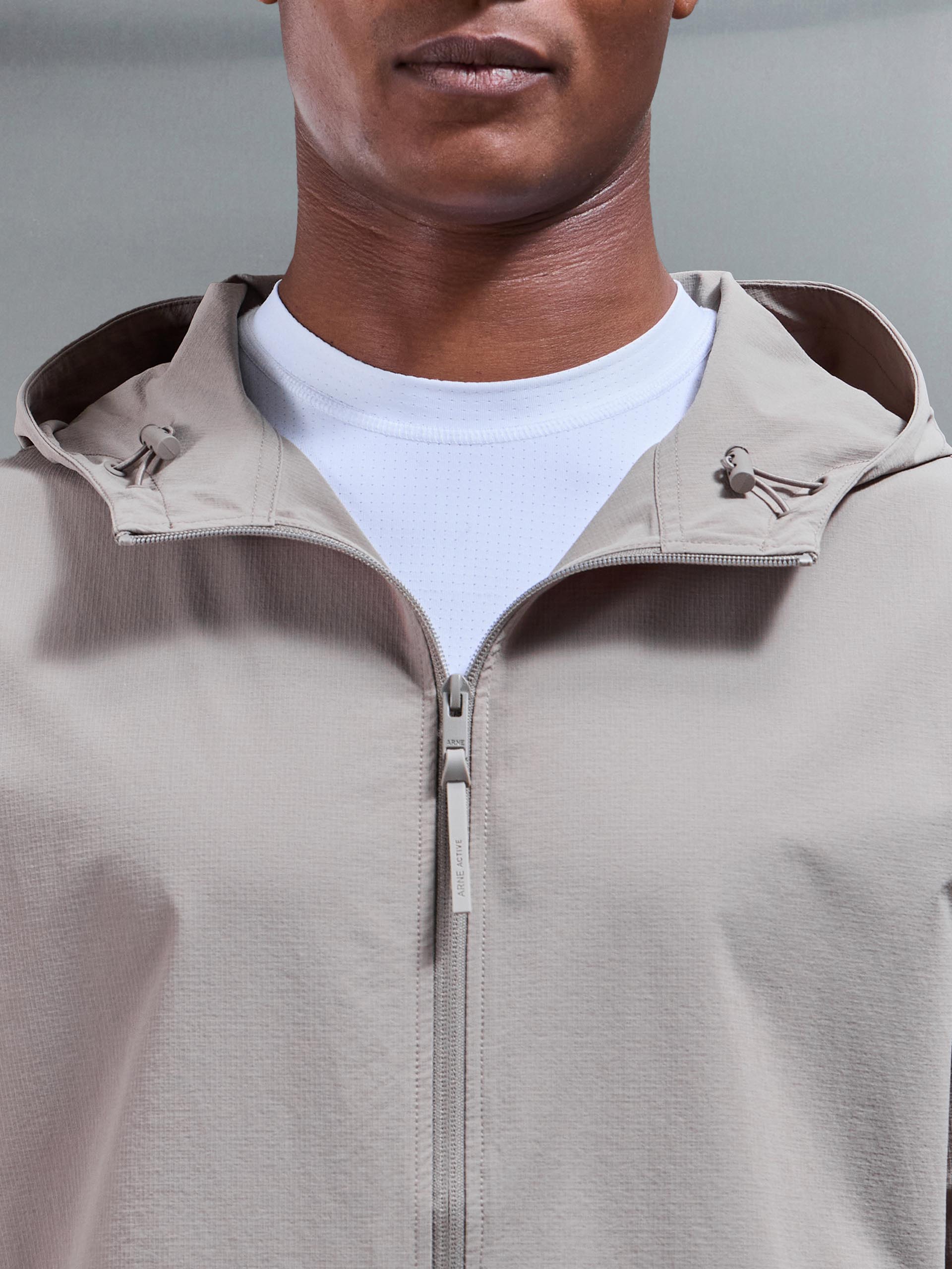 Active Technical Windbreaker in Taupe