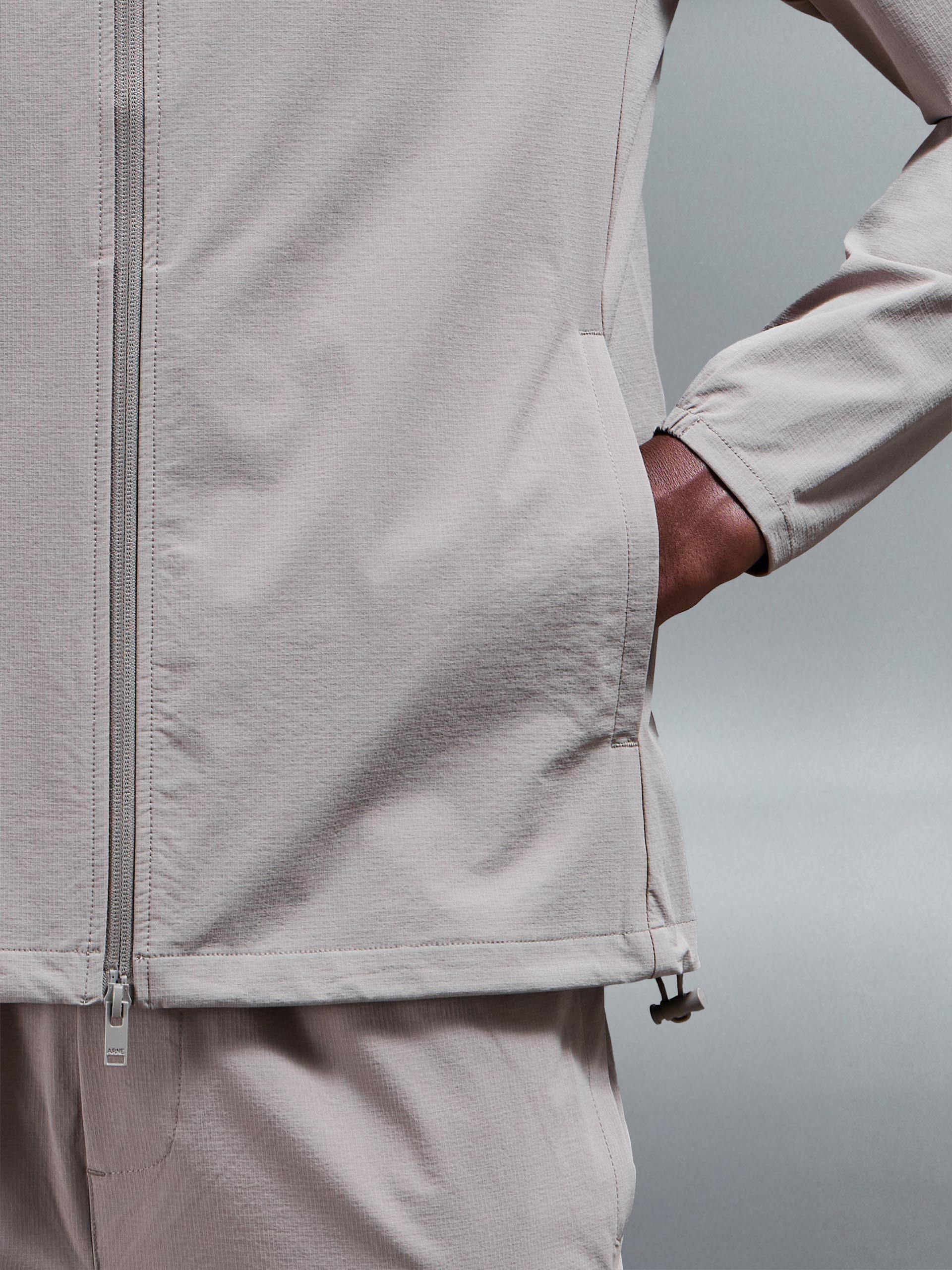 Active Technical Windbreaker in Taupe