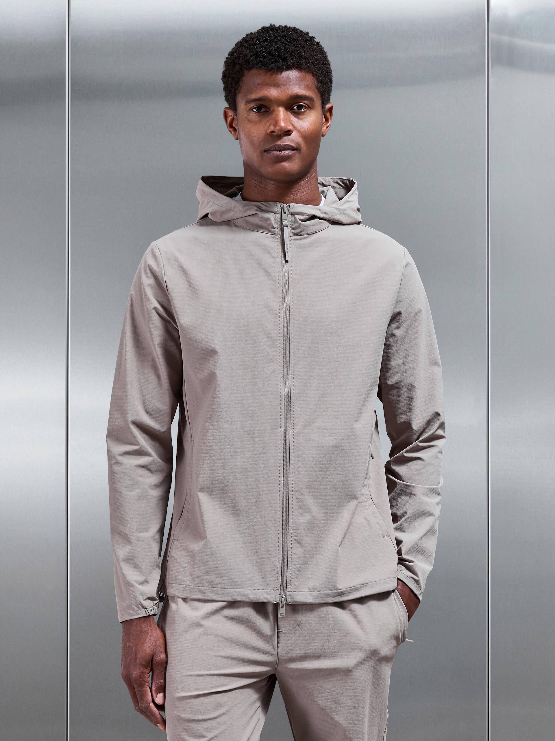 Active Technical Windbreaker in Taupe
