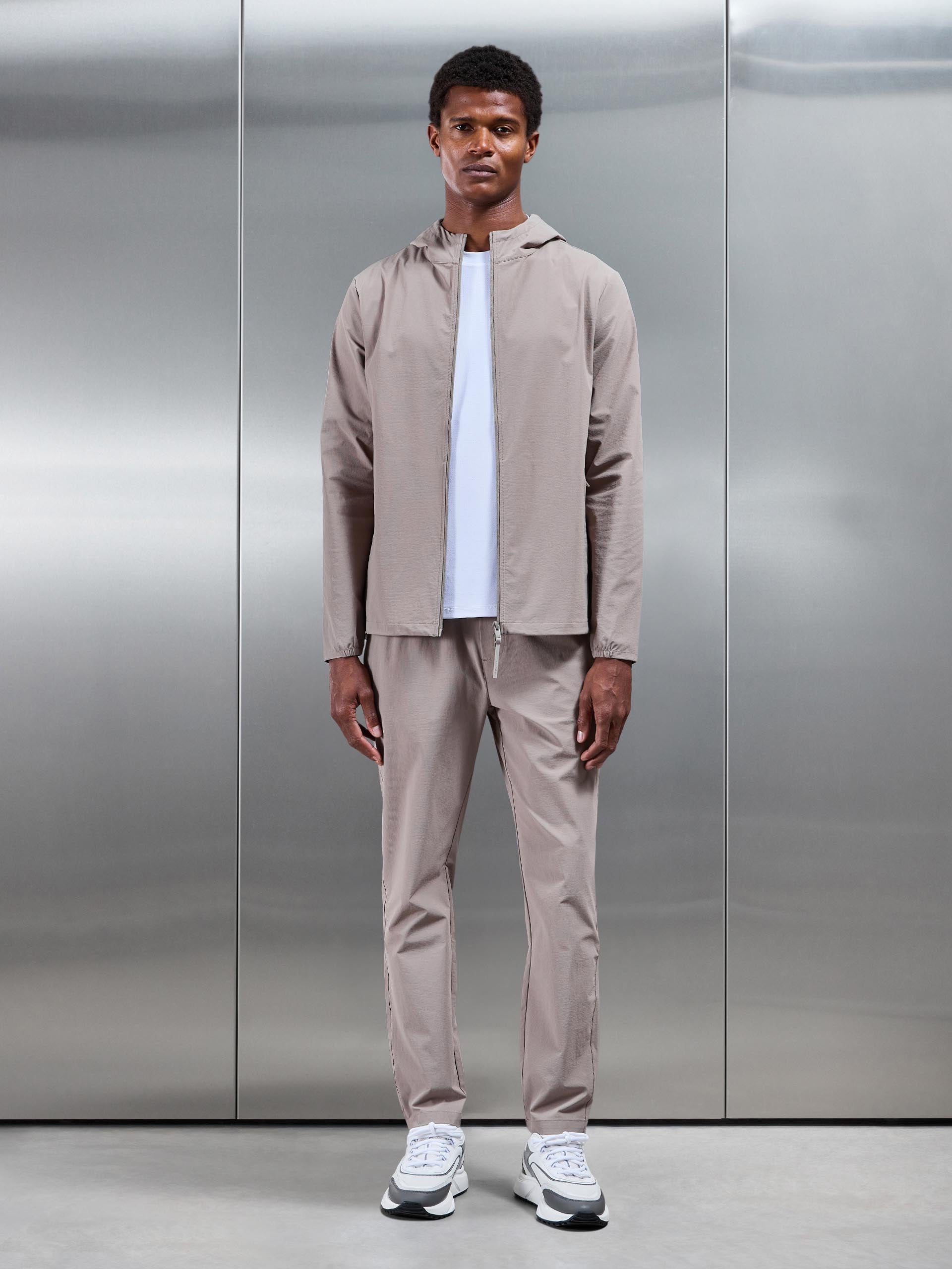 Active Technical Windbreaker in Taupe