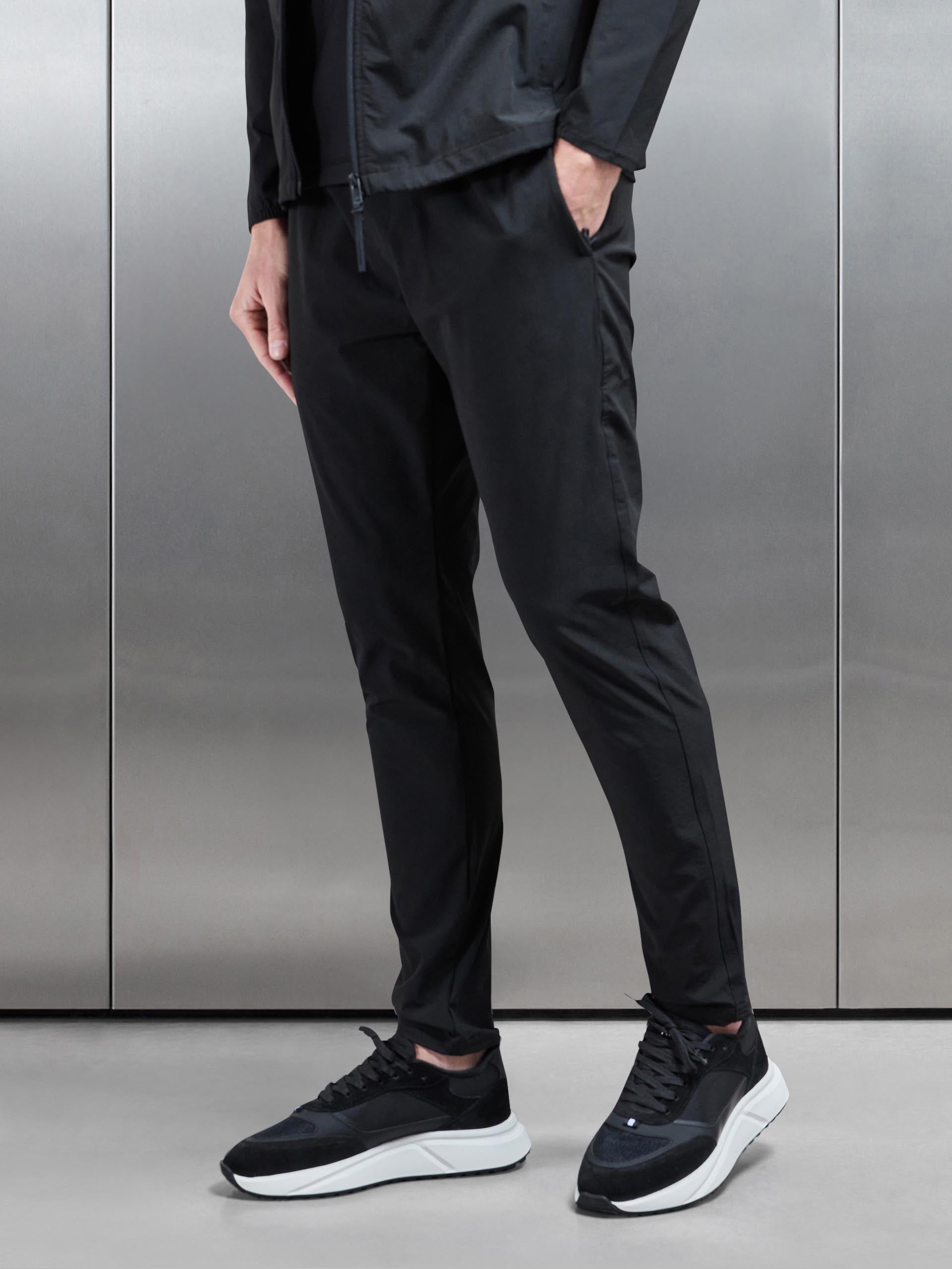 Active Technical Tapered Trackpant in Black