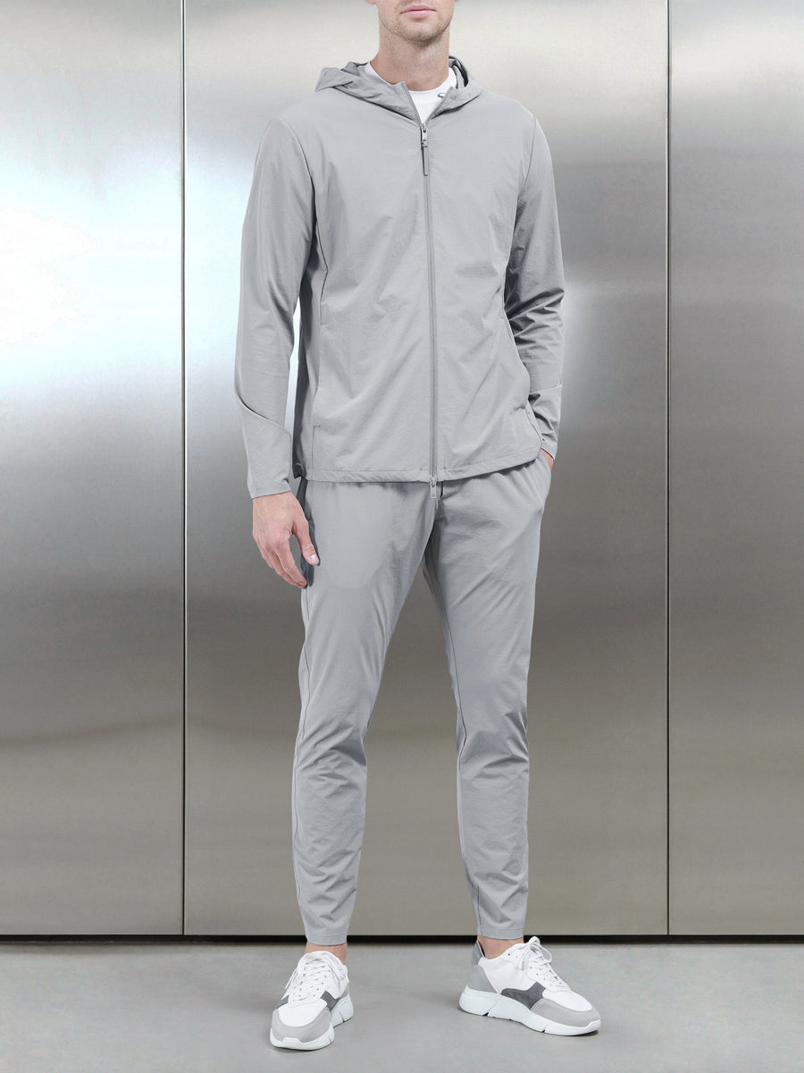 Active Technical Tapered Trackpant in Mid Grey