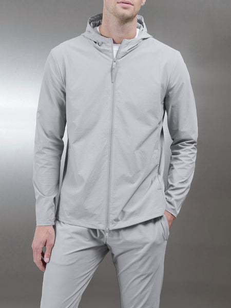 Active Technical Windbreaker in Mid Grey