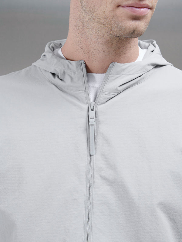 Active Technical Windbreaker in Mid Grey