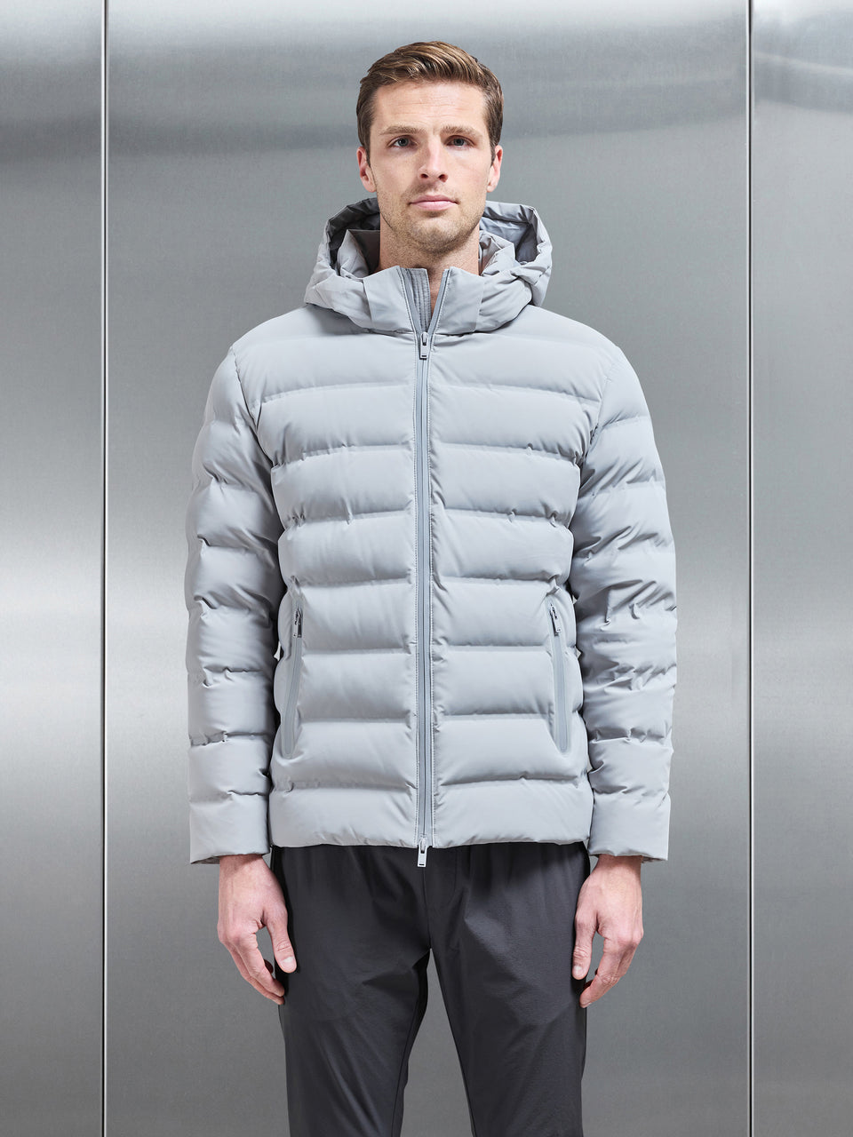 Active Down Jacket in Mid Grey