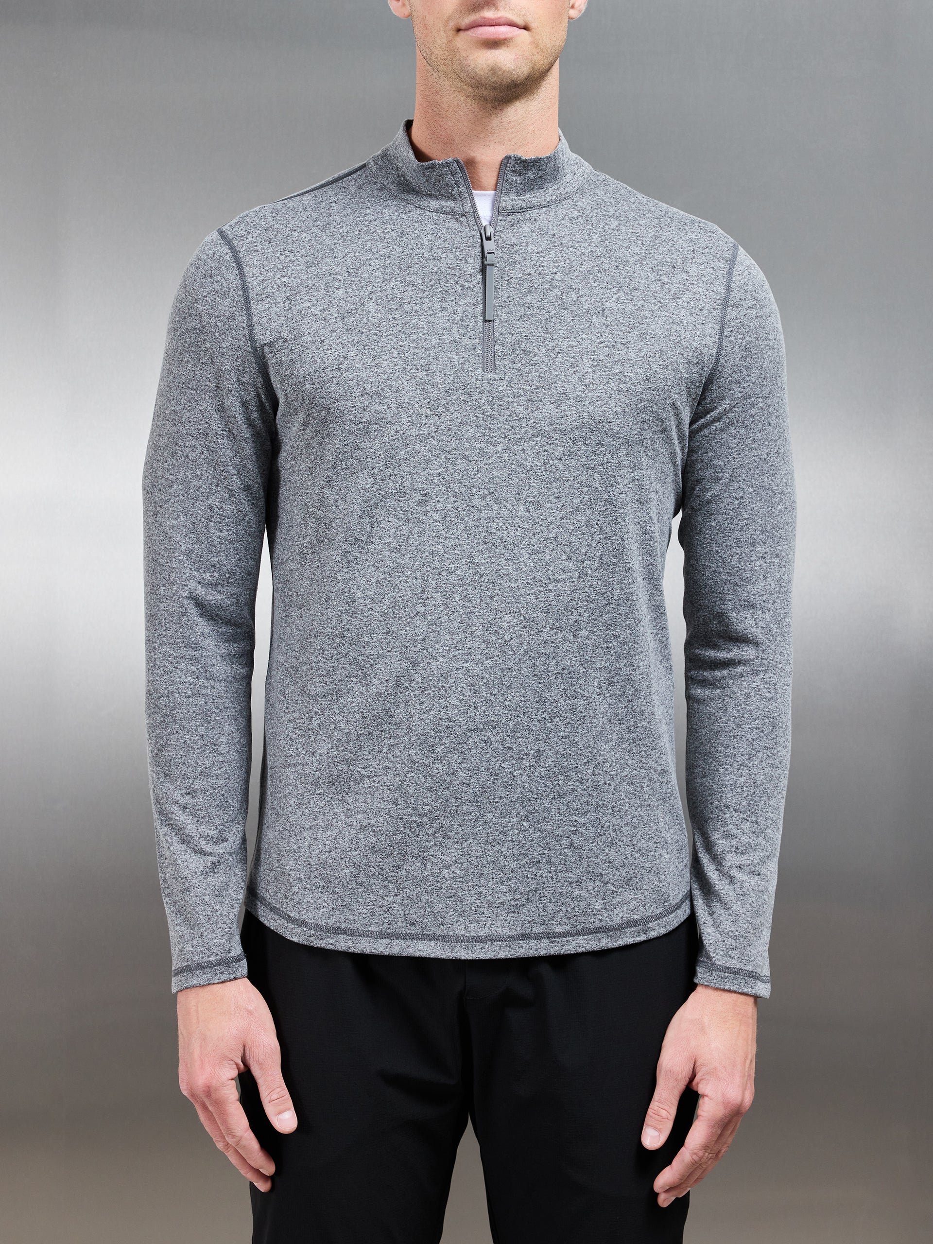 Active Essential Half Zip in Grey