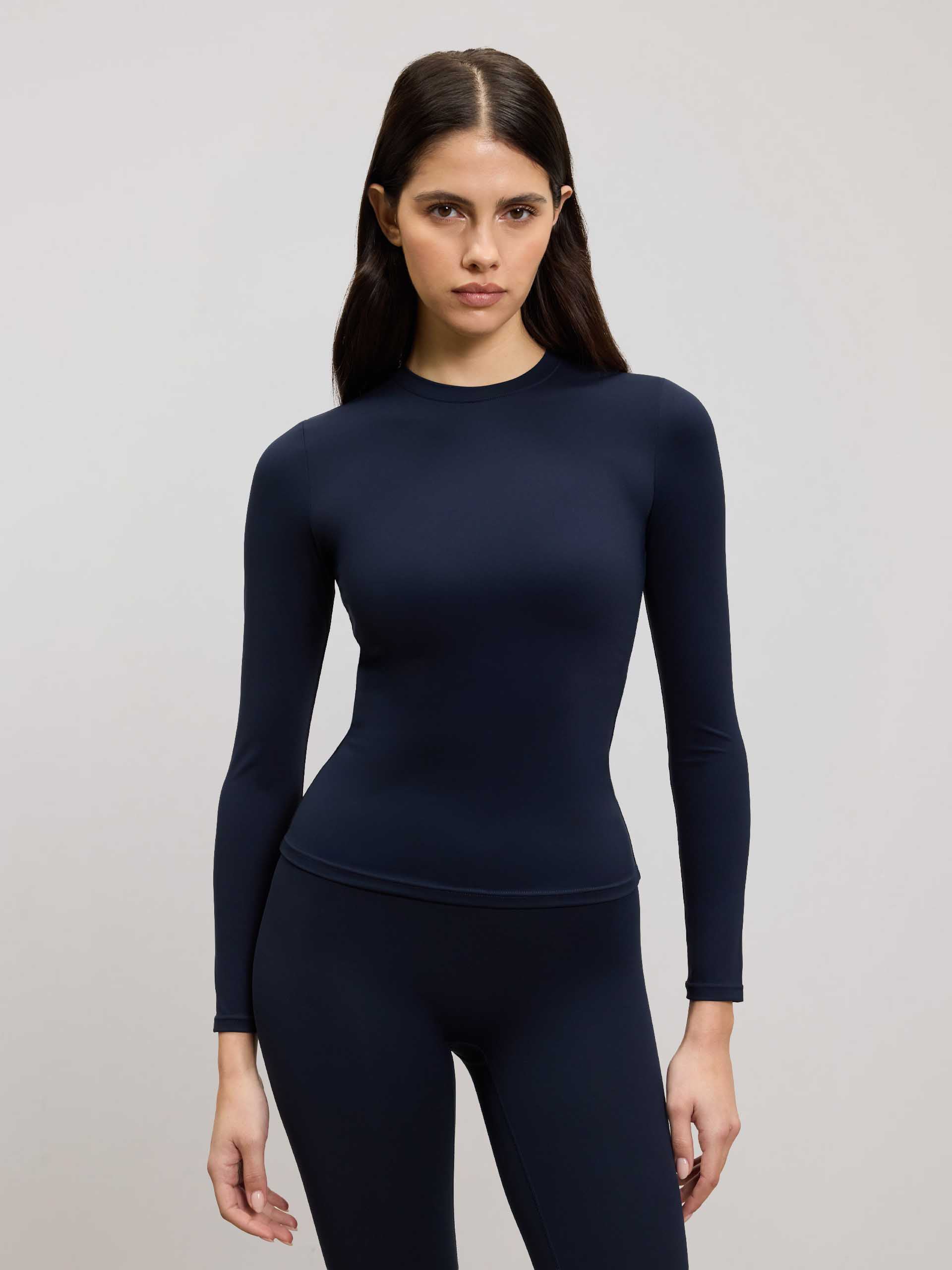 Womens Active Long Sleeve T-Shirt in Navy