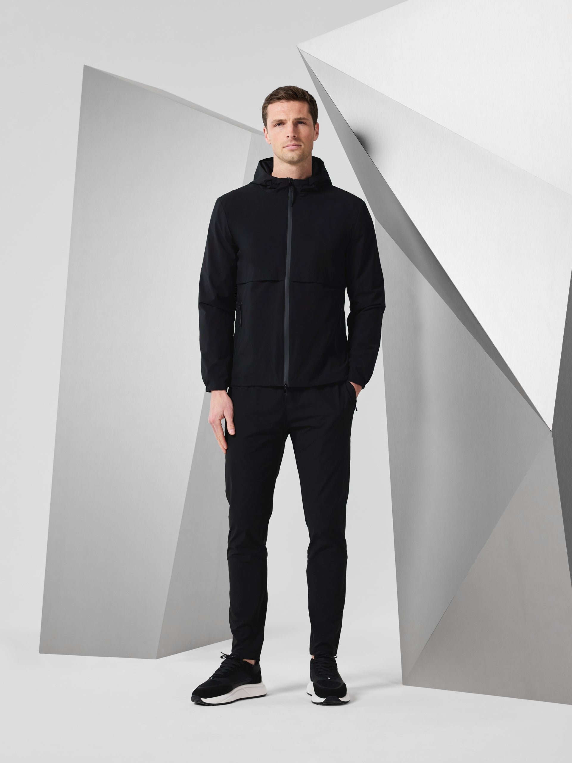 Active Shell Windbreaker in Black