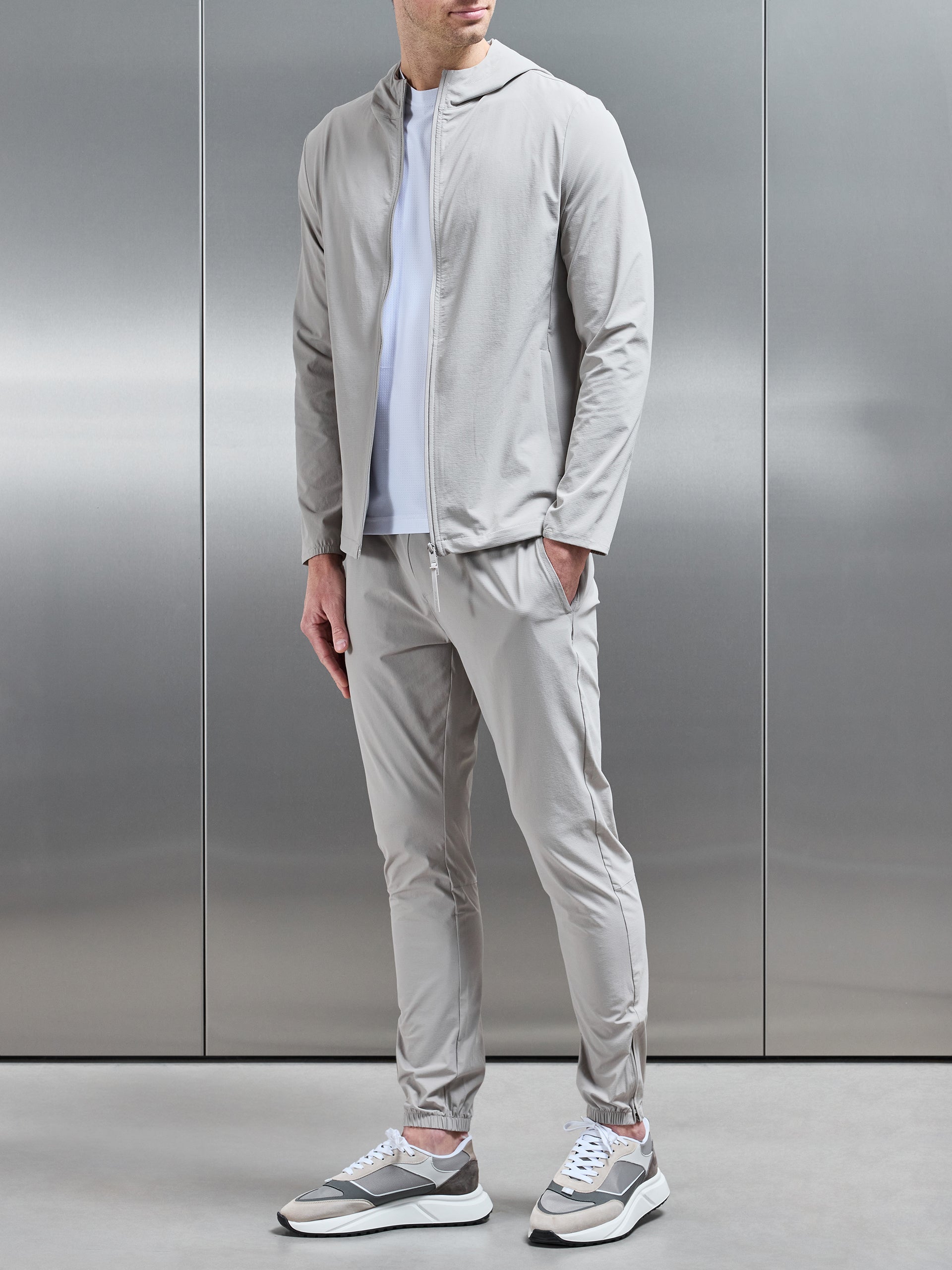 Active Technical Cuffed Trackpant in Stone