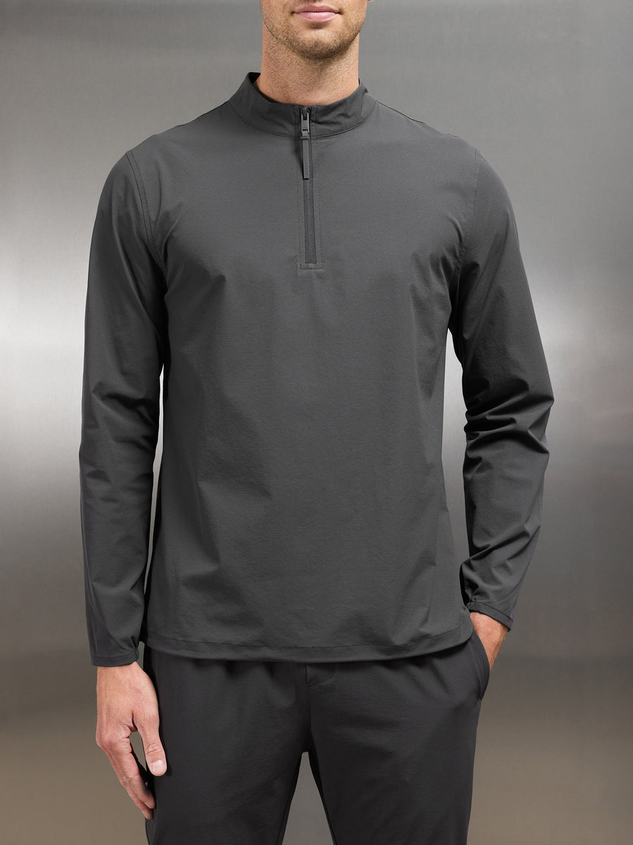 Active Technical Half-Zip Grey Image 1