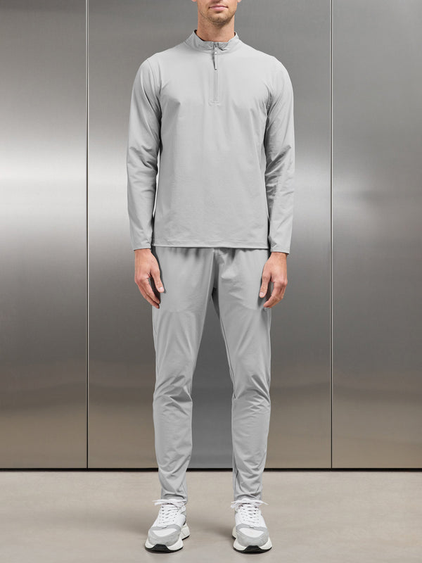 Active Technical Half Zip in Mid Grey