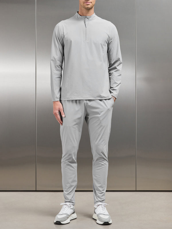 Active Technical Half Zip in Mid Grey