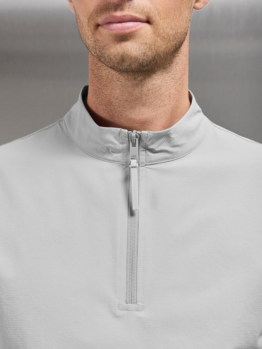 Active Technical Half Zip in Mid Grey