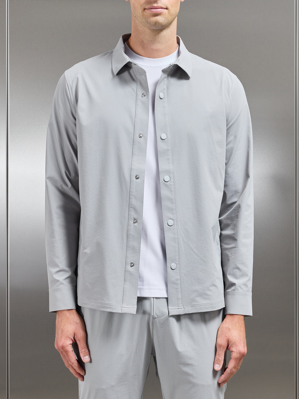 Active Technical Overshirt in Mid Grey