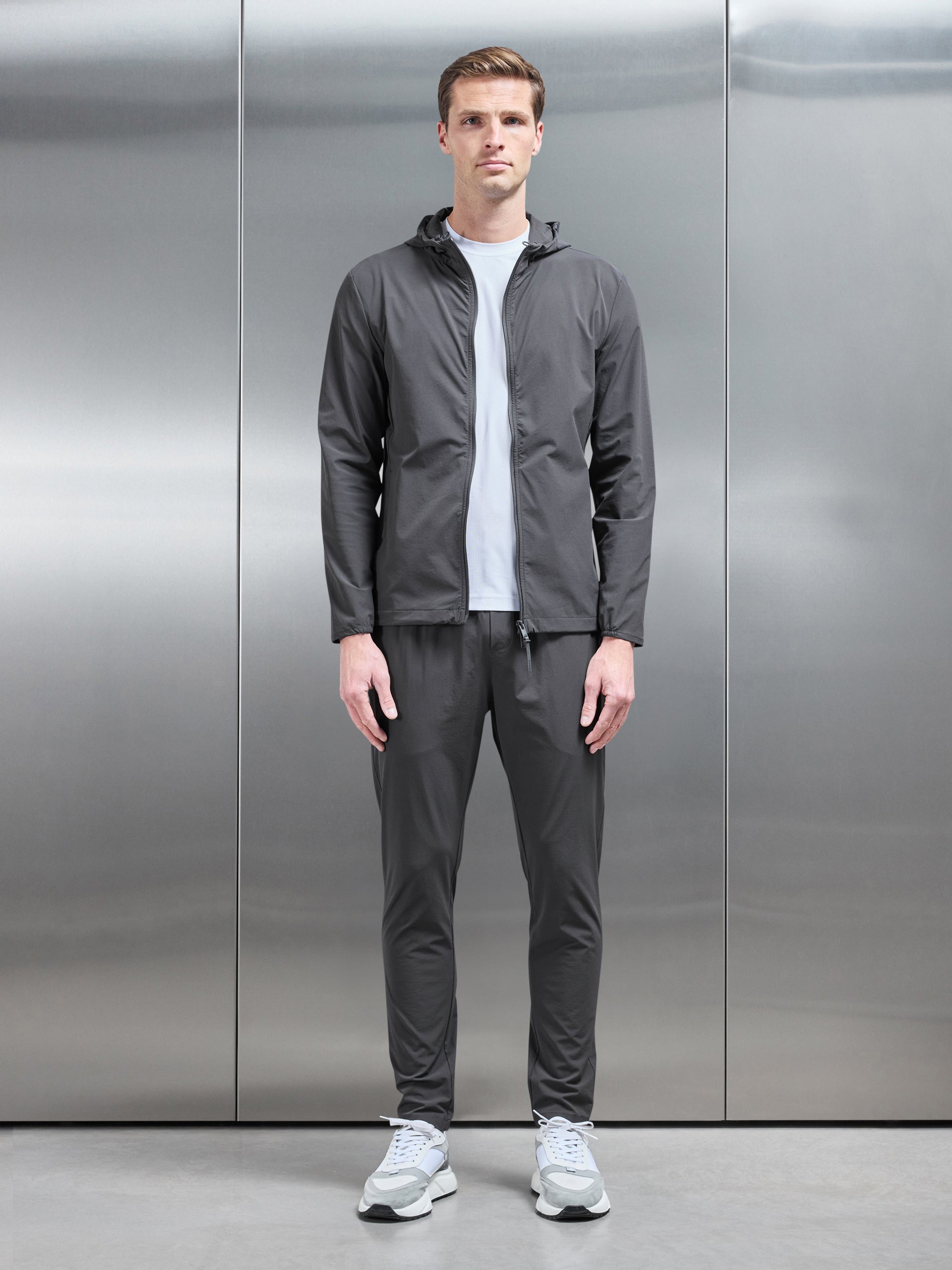 Active Technical Tapered Trackpant in Grey