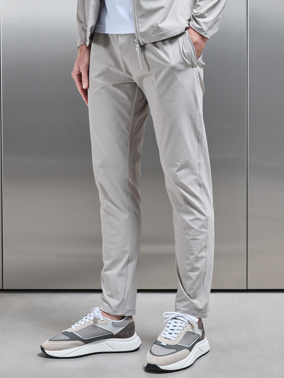 Active Technical Tapered Trackpant in Stone