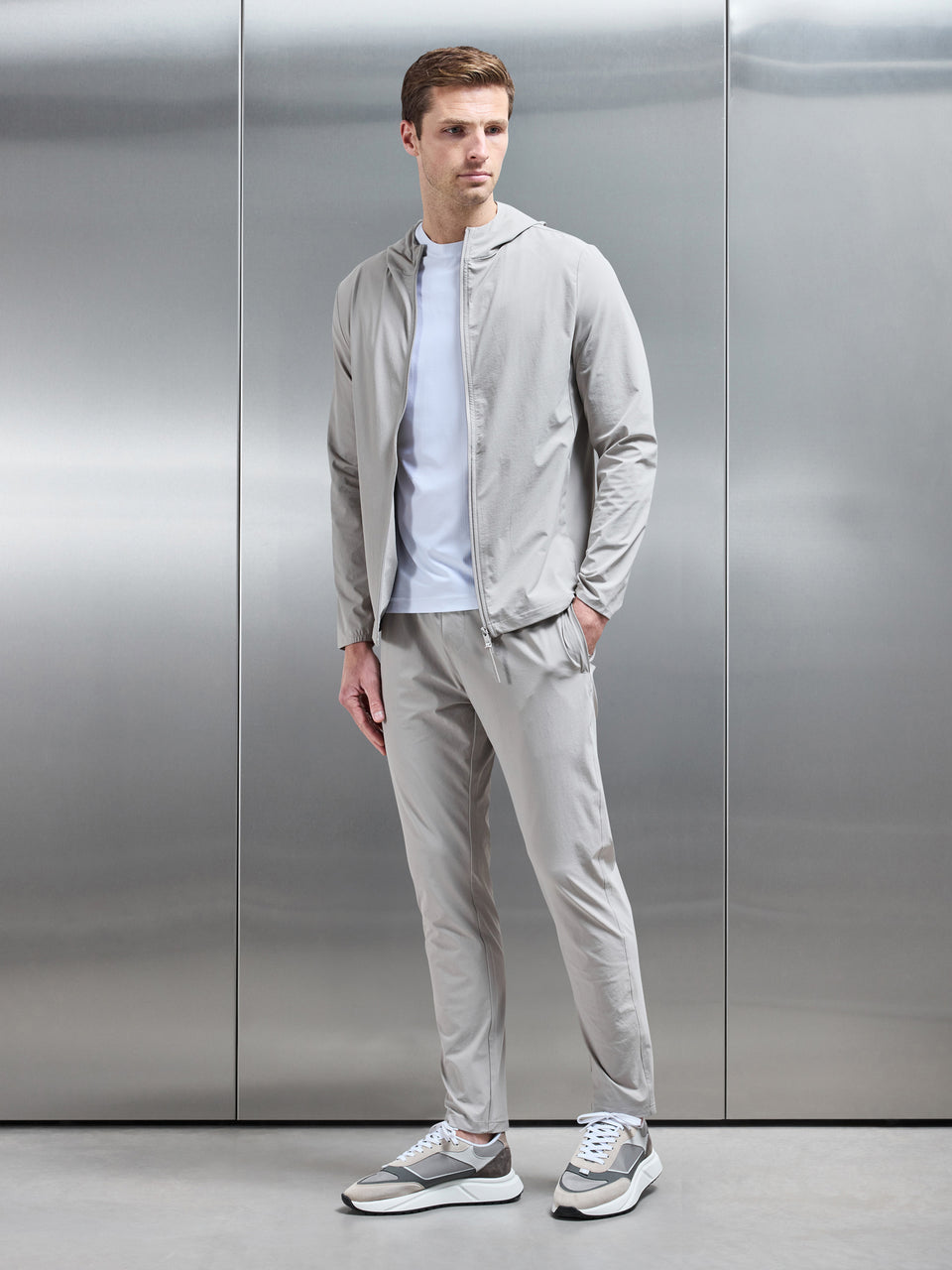 Active Technical Tapered Trackpant in Stone