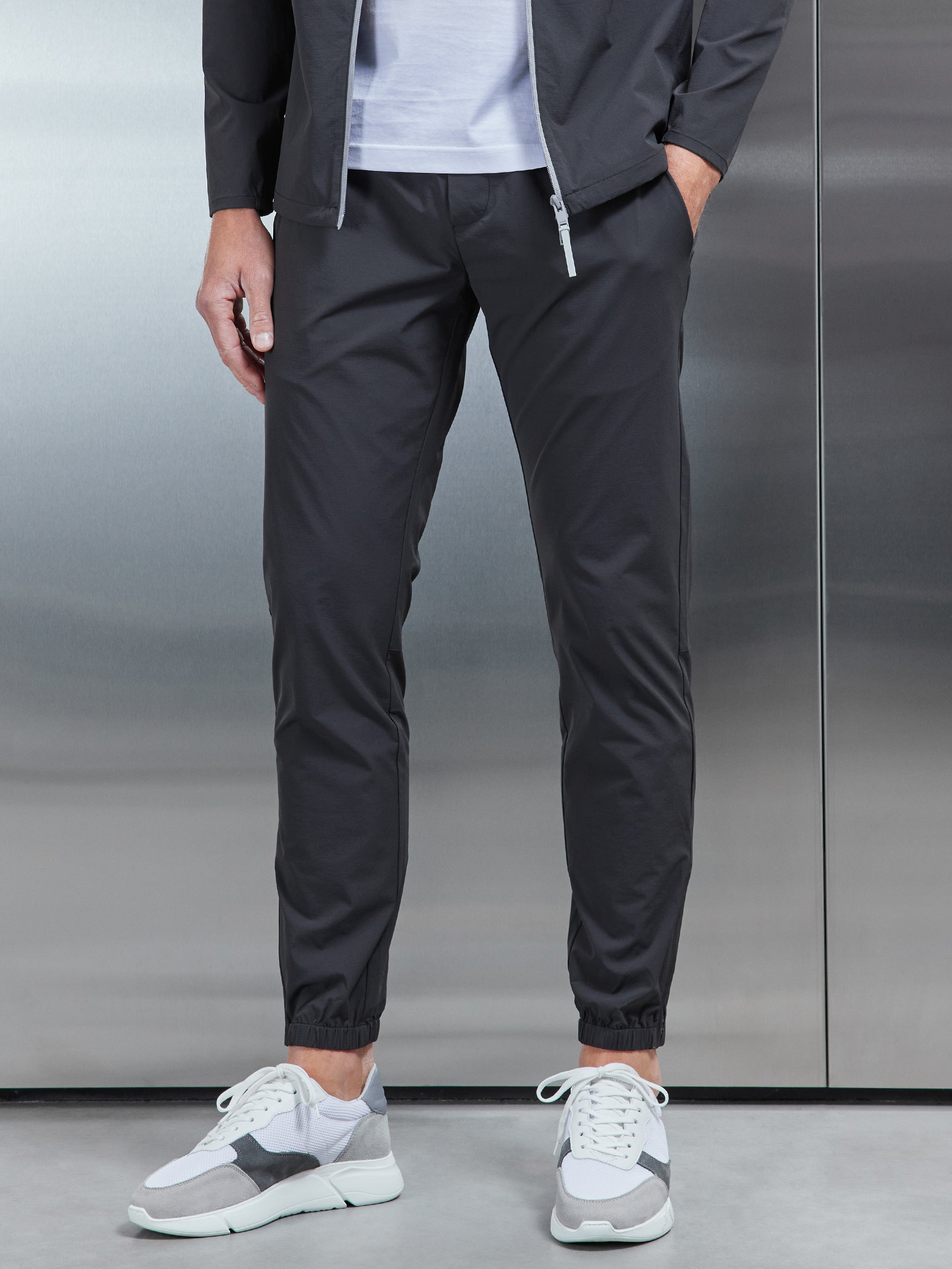 Nylon cuffed track discount pants