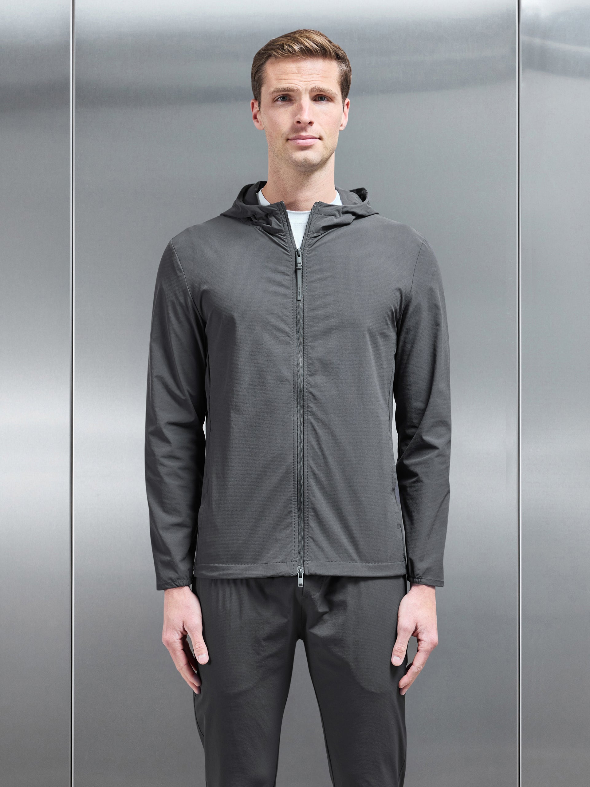 Active Technical Windbreaker in Grey