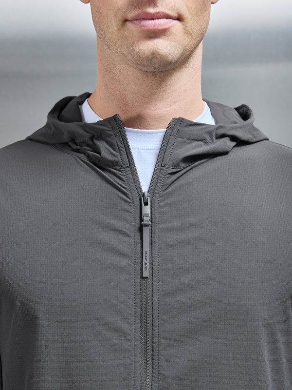 Active Technical Windbreaker in Grey