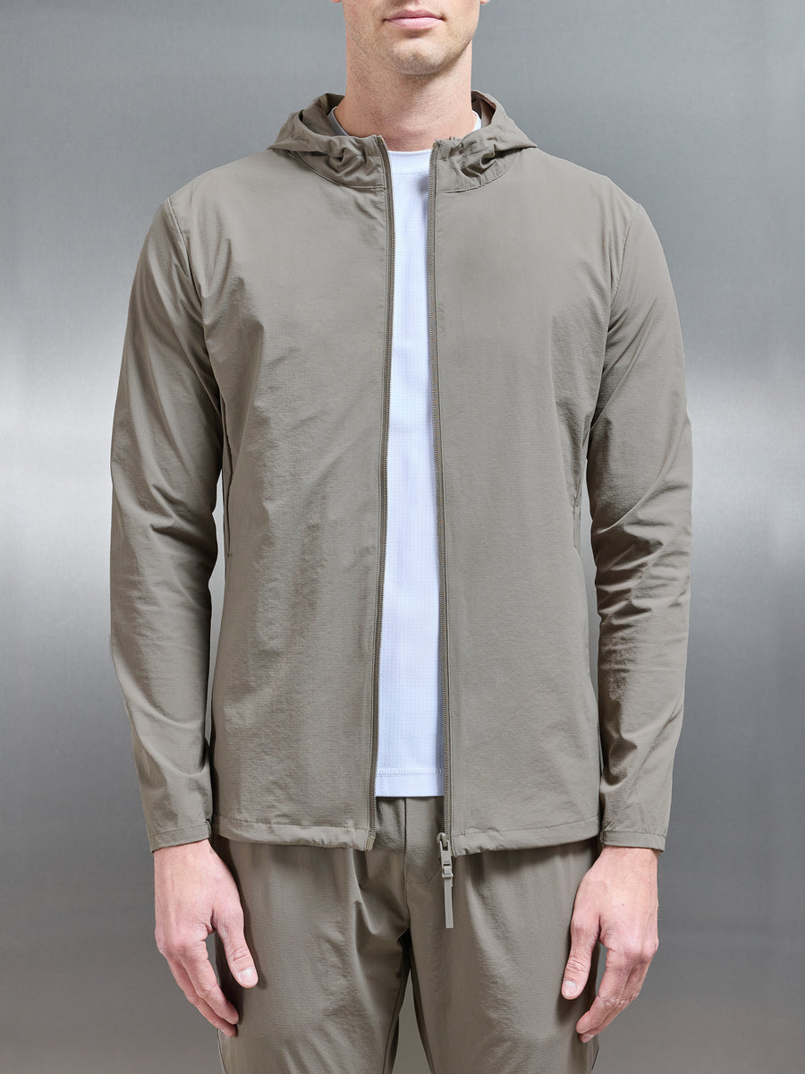 Active Technical Windbreaker in Olive