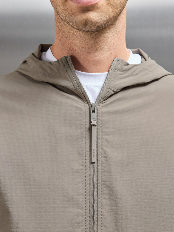 Active Technical Windbreaker in Taupe