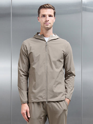 Active Technical Windbreaker in Taupe