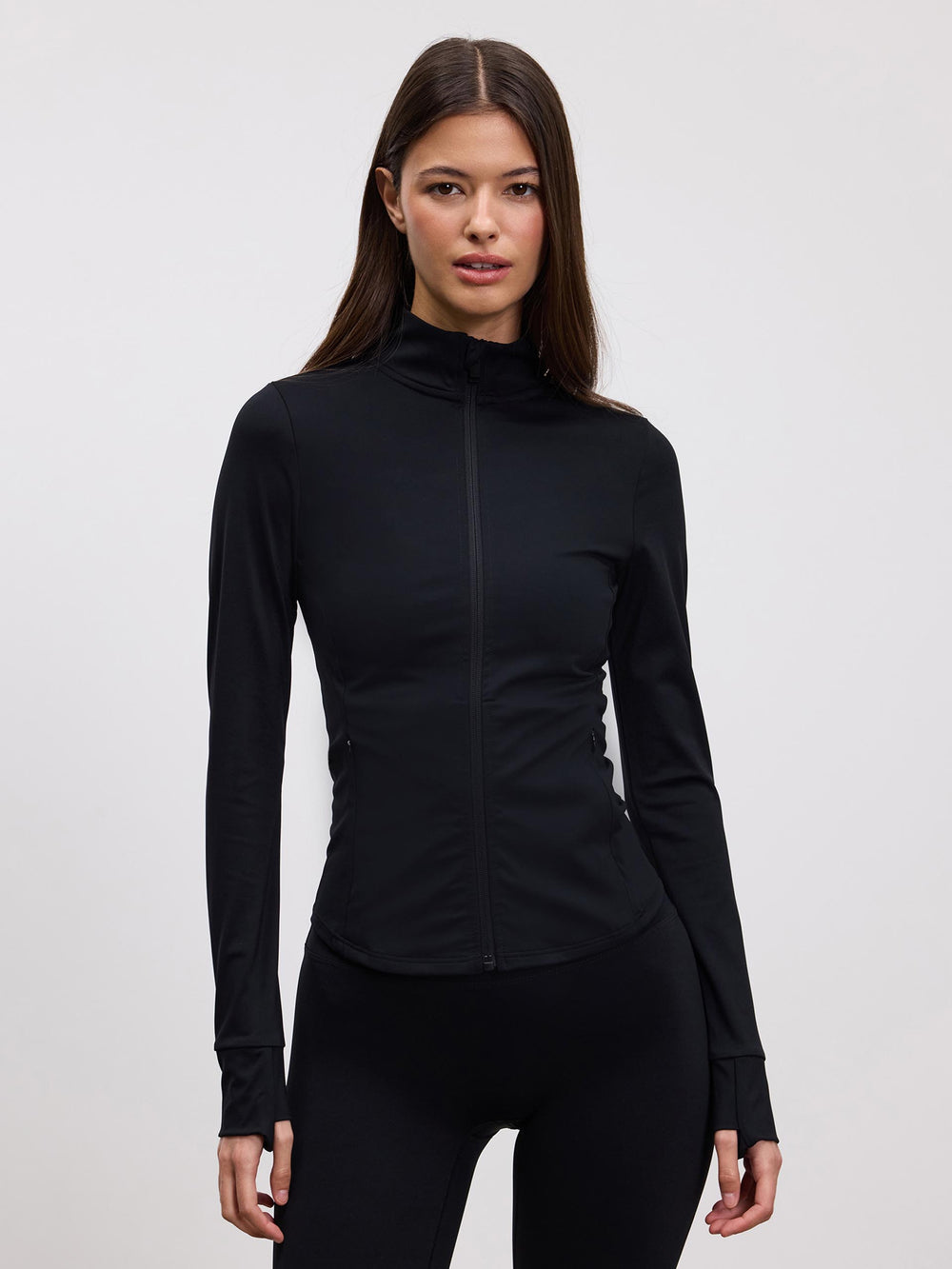 Mesh Zip Through Jacket Black main image 1