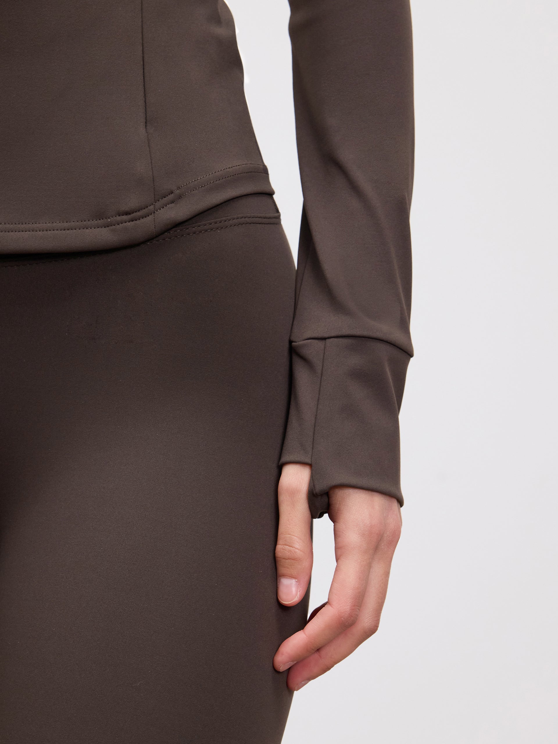 Womens Active Zip Through Jacket in Brown