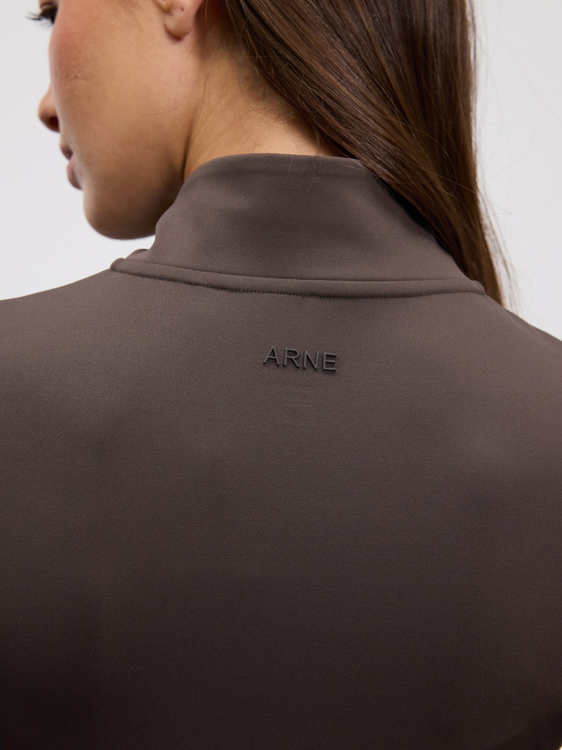 Womens Active Zip Through Jacket in Brown