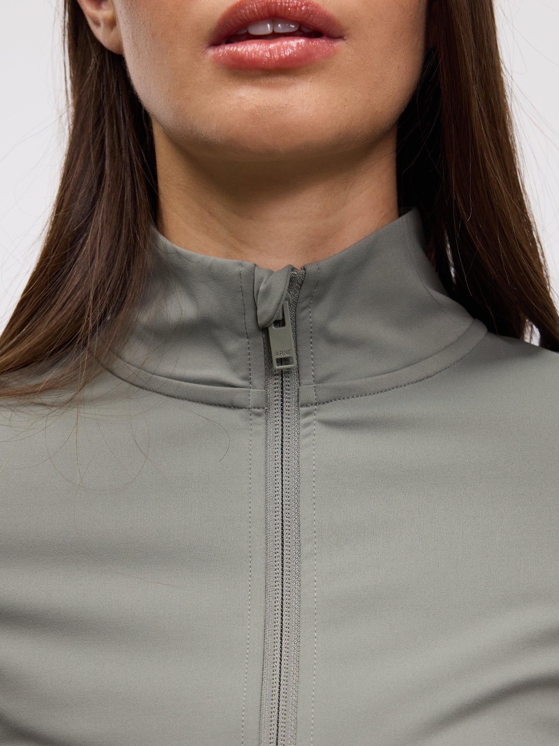 Womens Active Zip Through Jacket in Sage