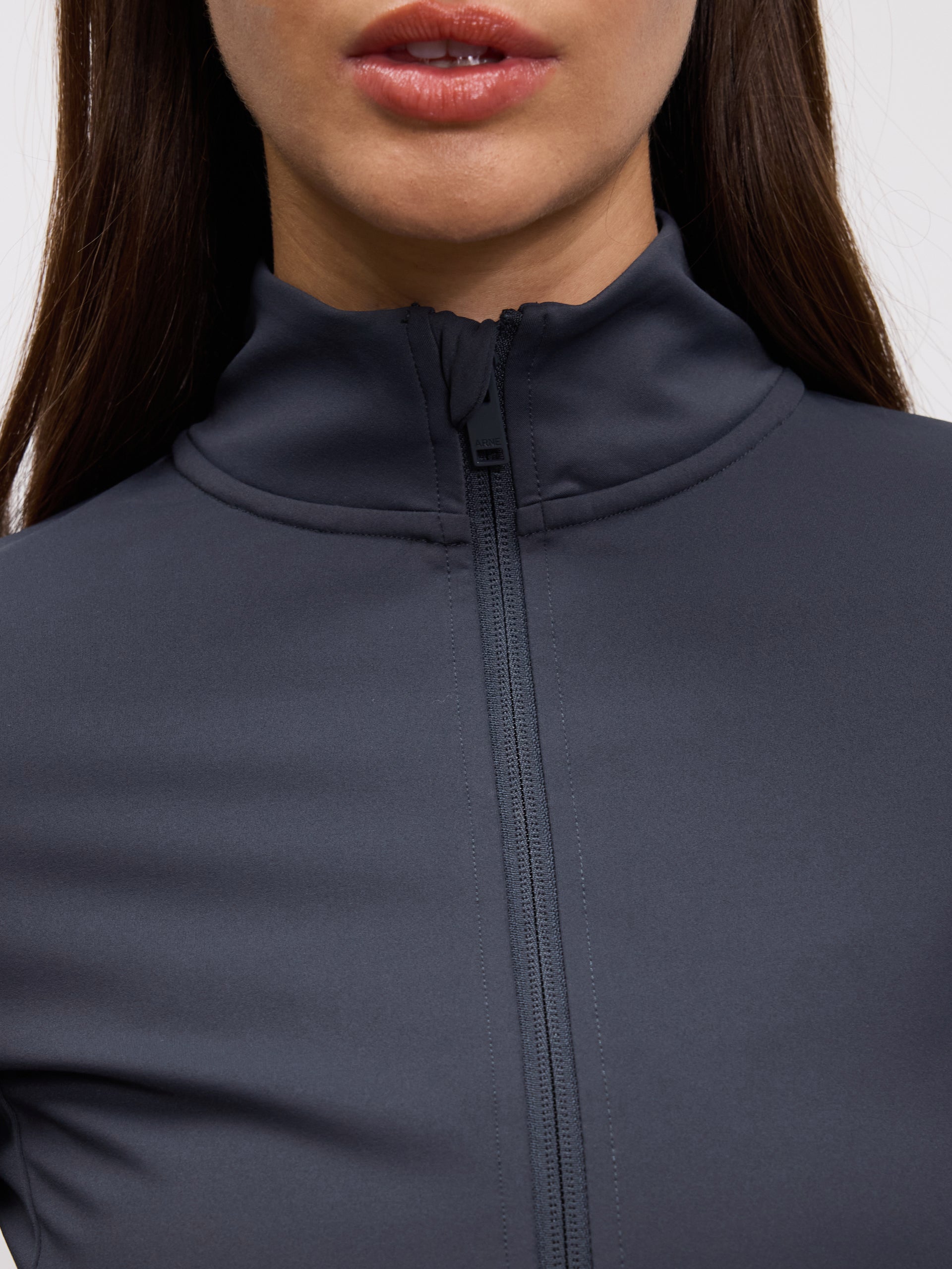 Womens Active Zip Through Jacket in Slate Blue