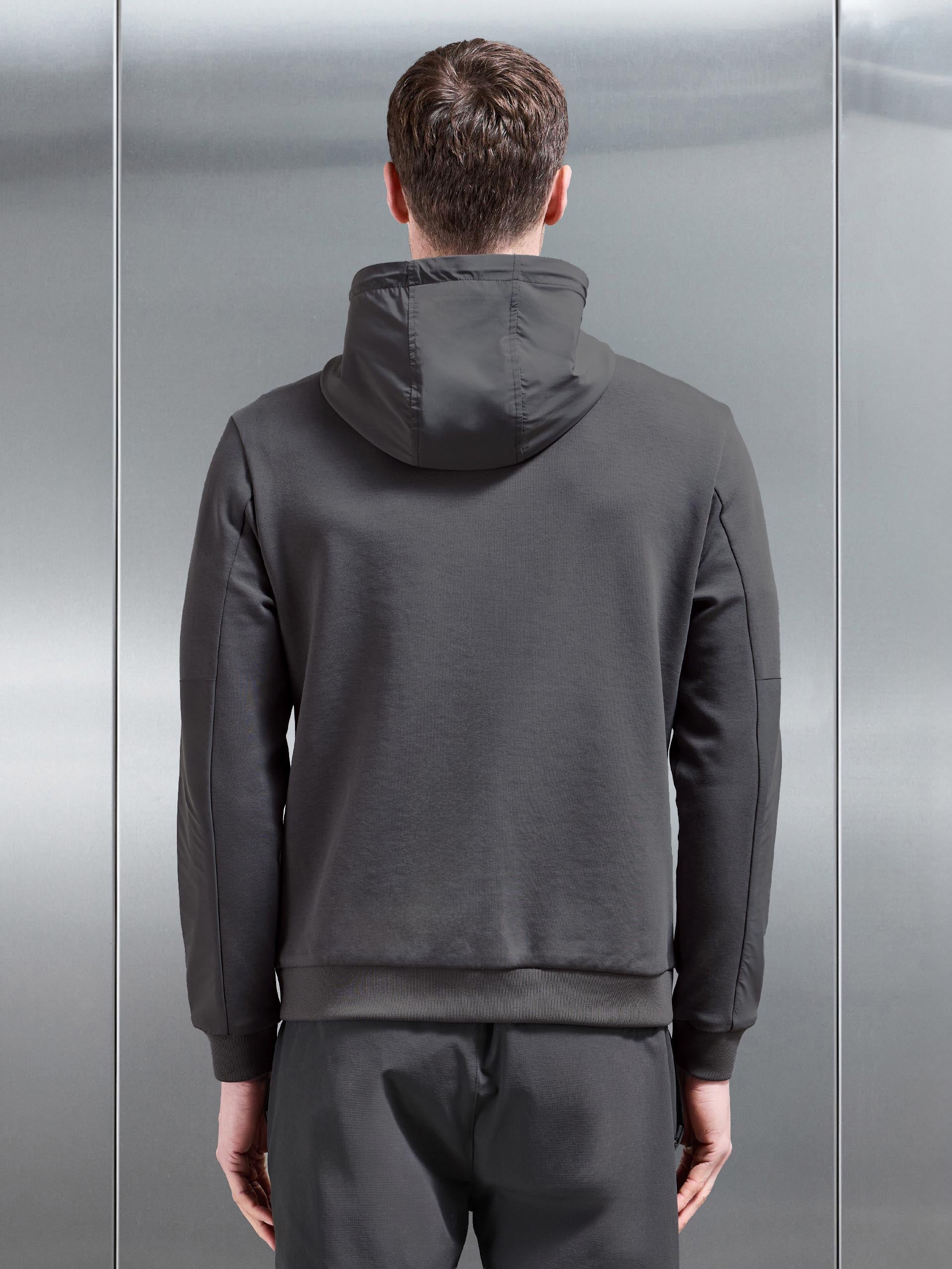 Apex Hybrid Jersey Windbreaker in Grey