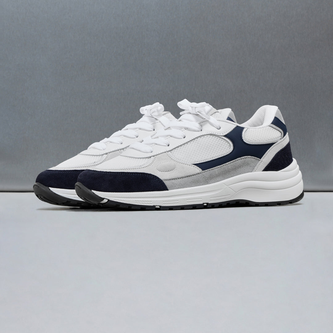 Apollo Runner in White Navy