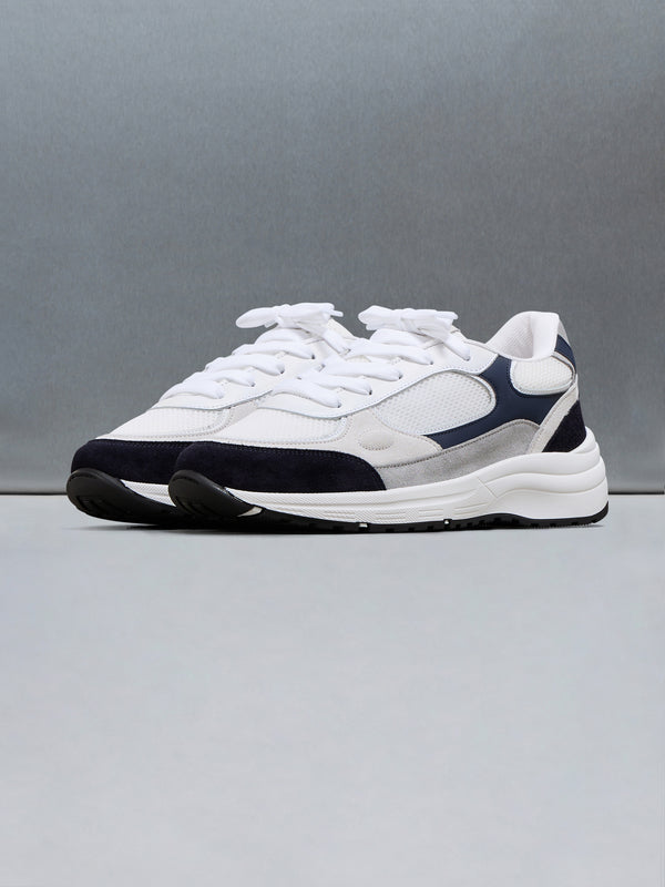 Apollo Runner in White Navy