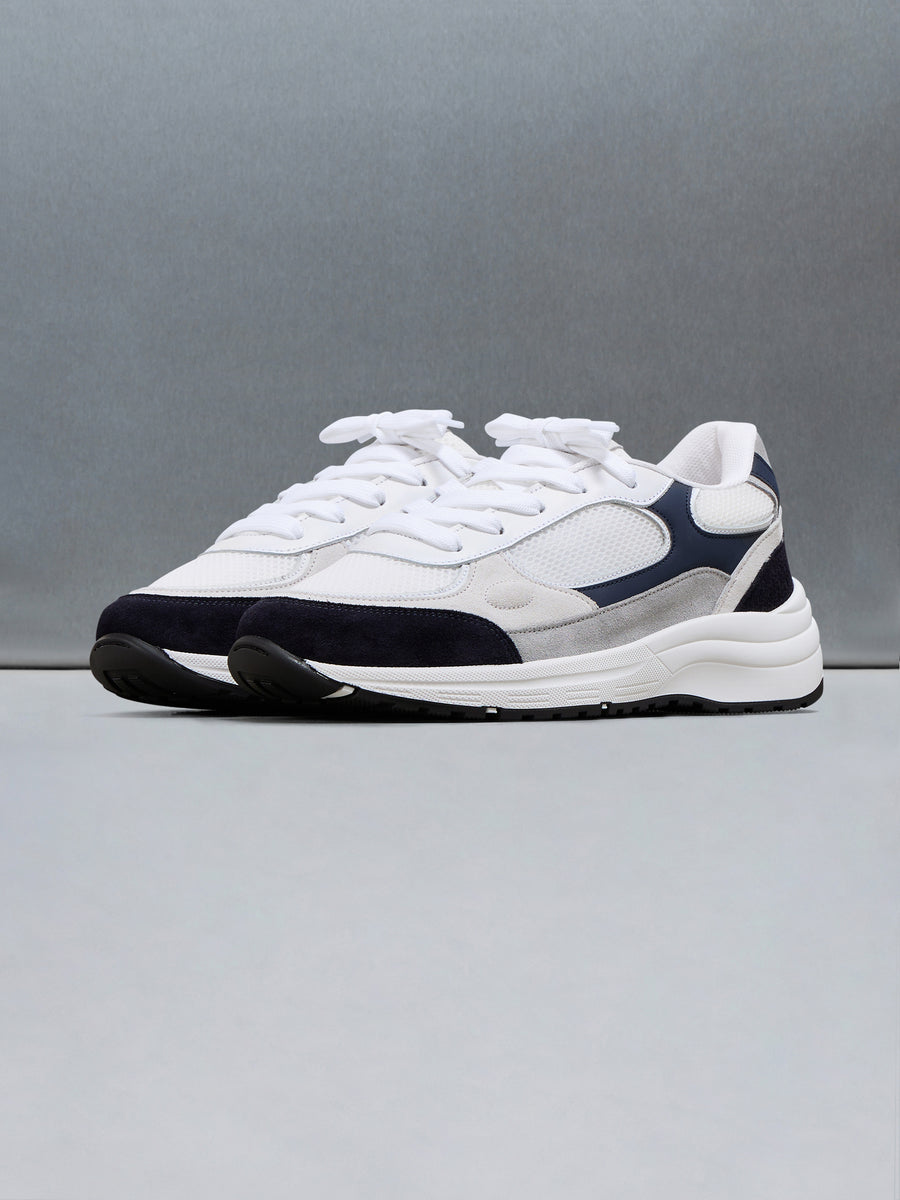 Apollo Runner in White Navy