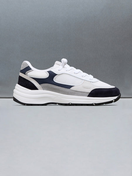 Apollo Runner in White Navy