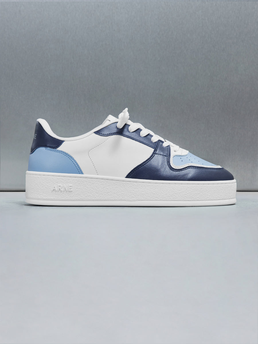 Arena Trainer in White Light Blue Navy