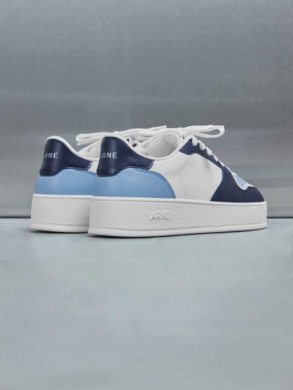 Arena Trainer in White Light Blue Navy