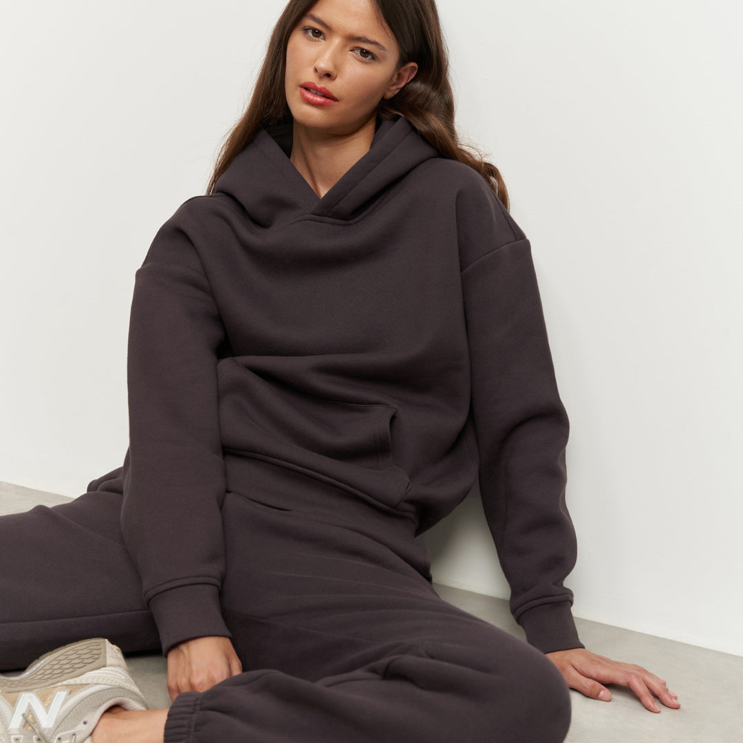 Womens Relaxed Hoodie in Brown